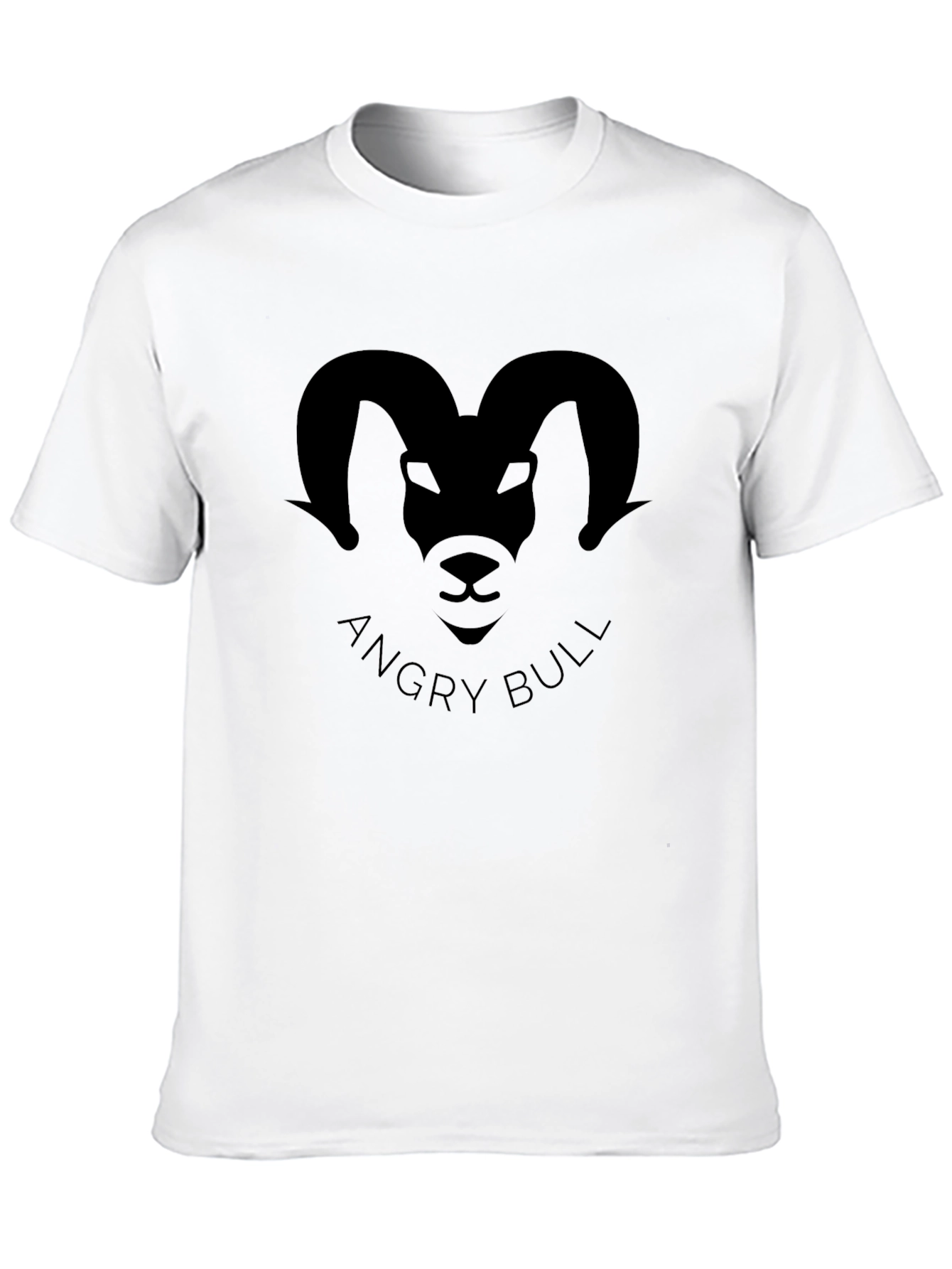 Angry Bull Graphic Tee - Black Cotton Blend