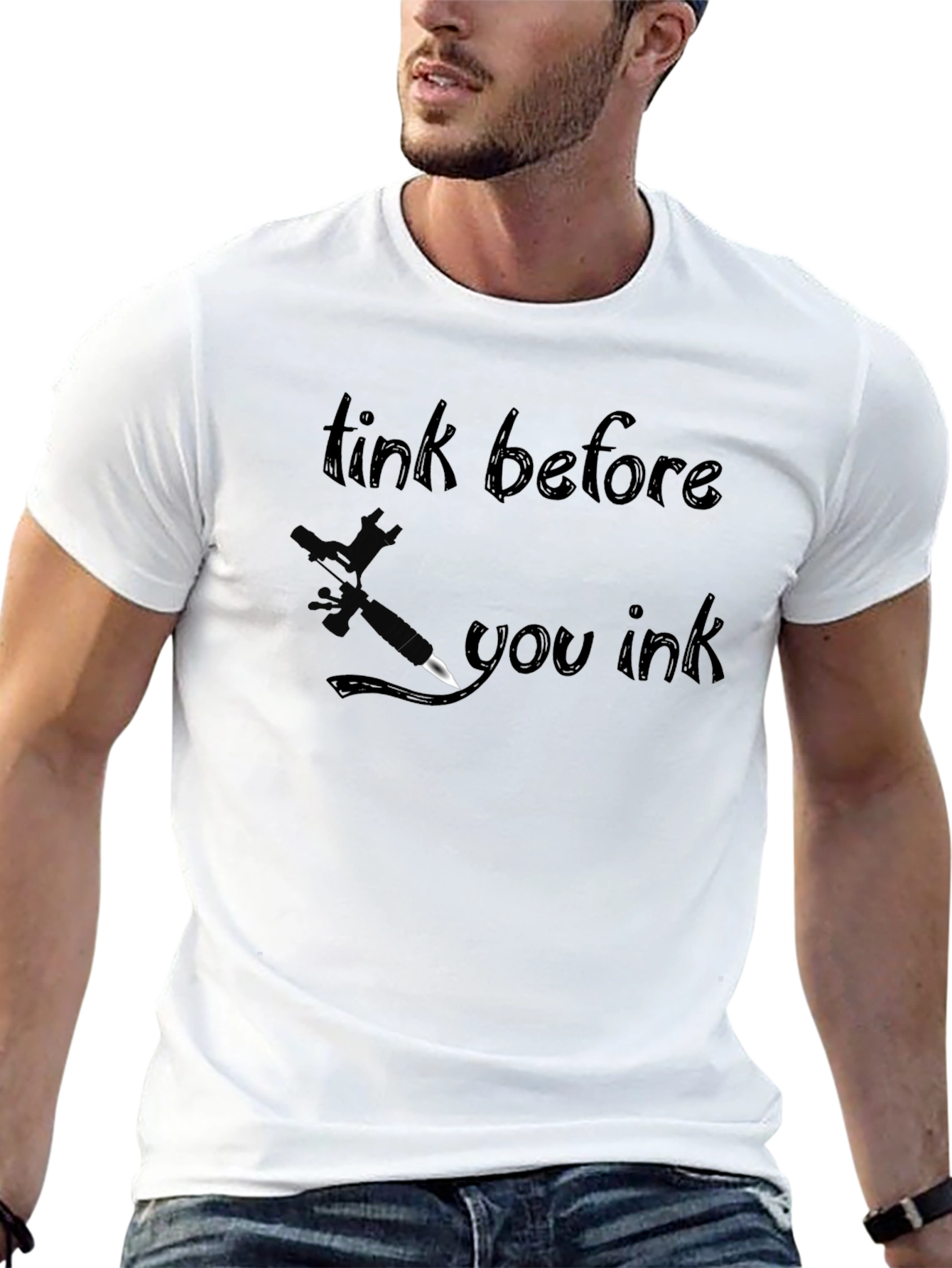 Think Before You Ink Tattoo Graphic T-Shirt