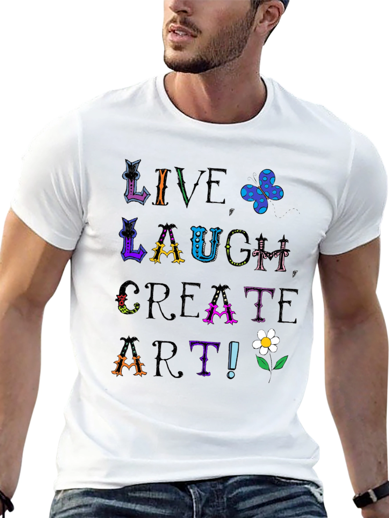 Live Laugh Create Art Graphic Tee