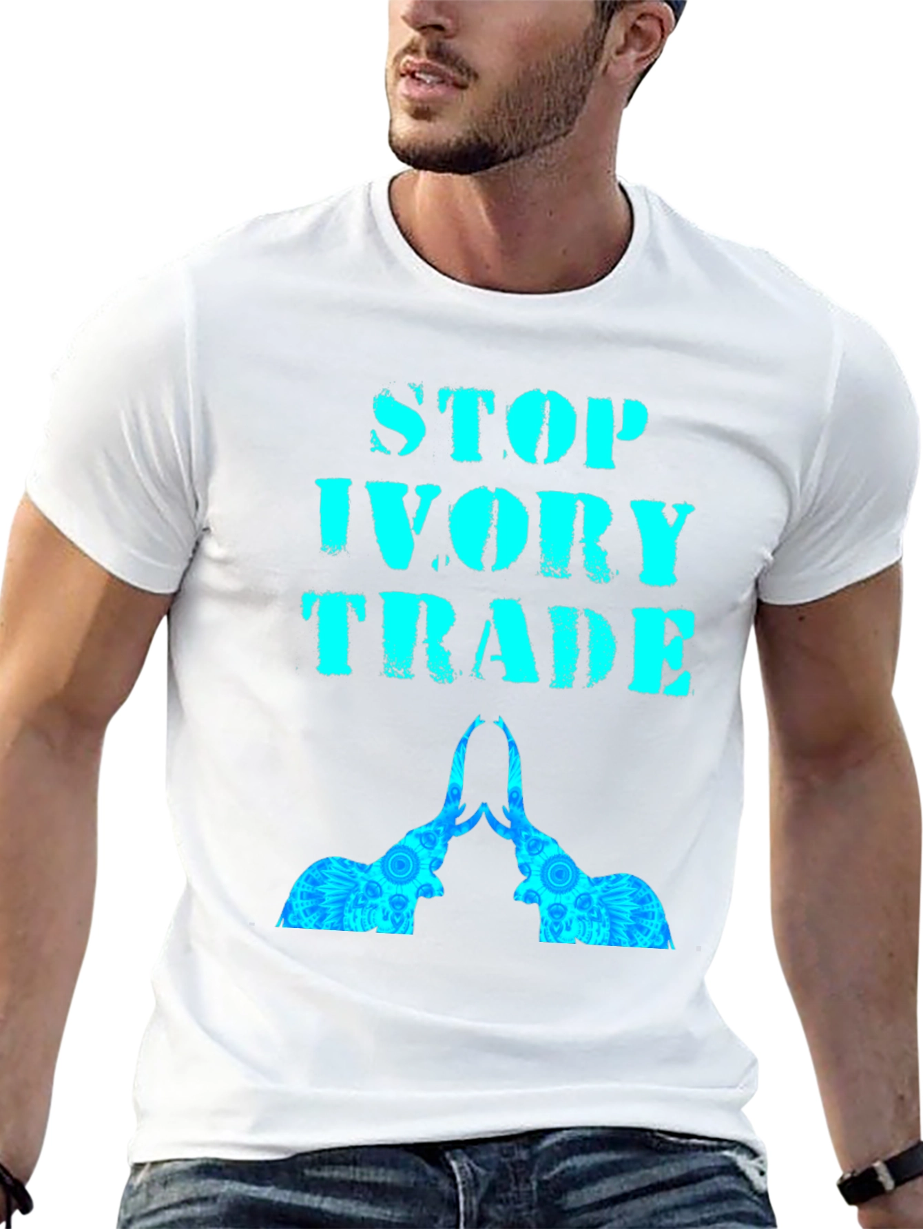 Stop Ivory Trade T-Shirt - Elephant Conservation Tee