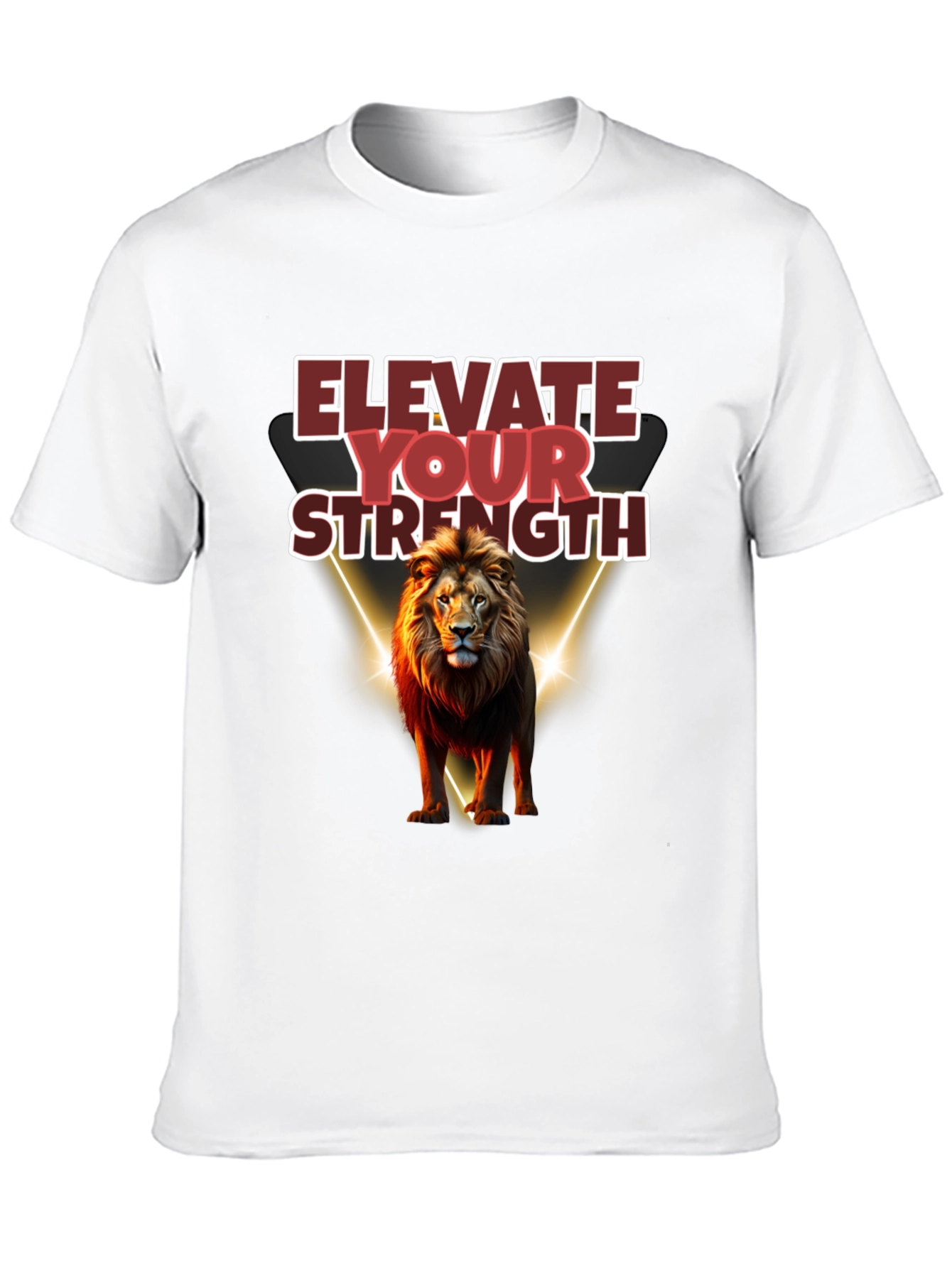 Elevate Your Strength Lion Graphic Tee