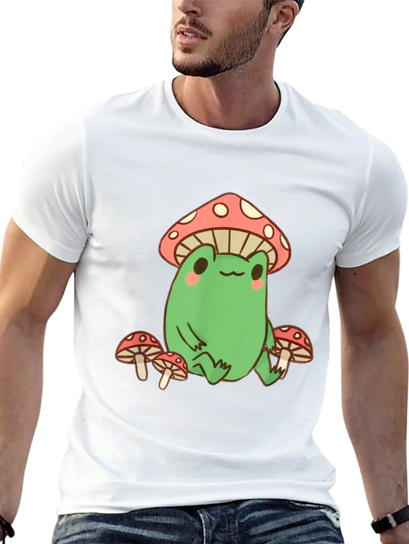 Frog Mushroom T-Shirt - Cute Graphic Tee