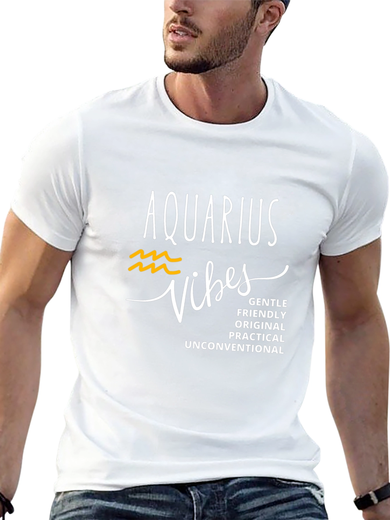 Aquarius Vibes Graphic Tee - Black