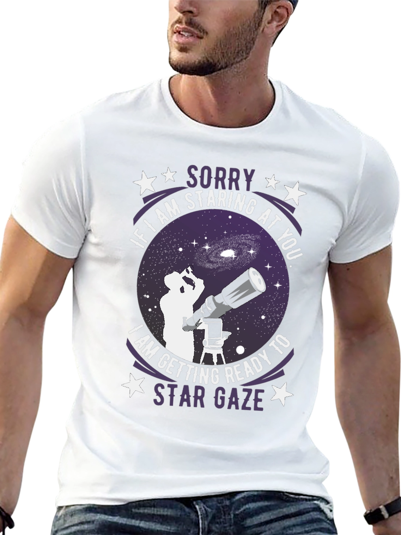 Star Gaze T-Shirt - Sorry If Im Staring!