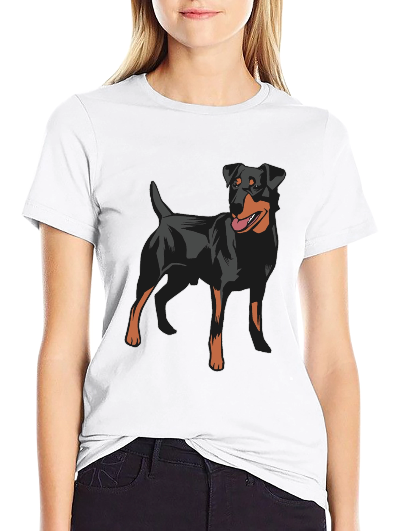 Dog Lovers Black T-Shirt - Jagdterrier Graphic Tee
