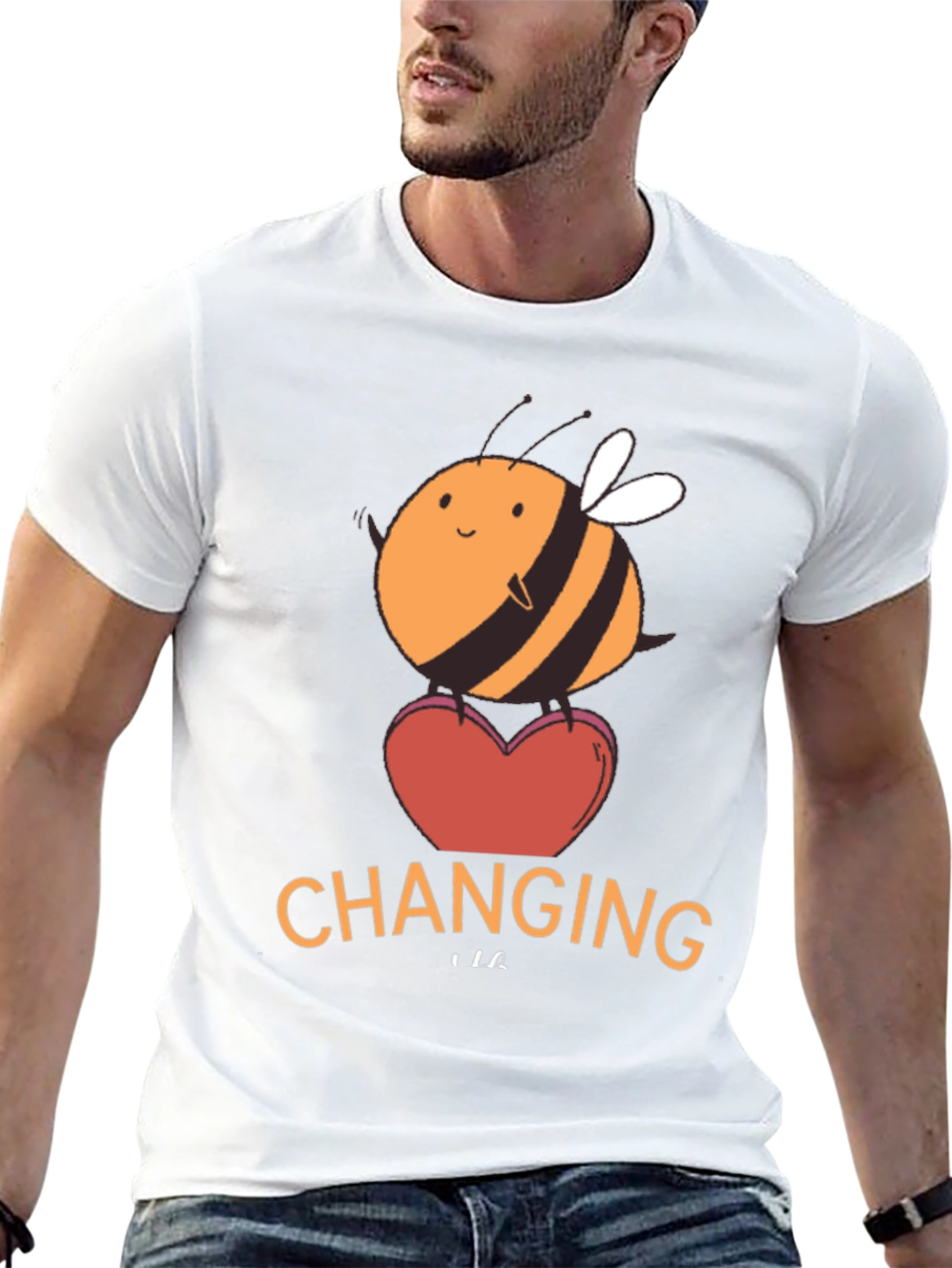 Cute Bee Changing Graphic T-Shirt