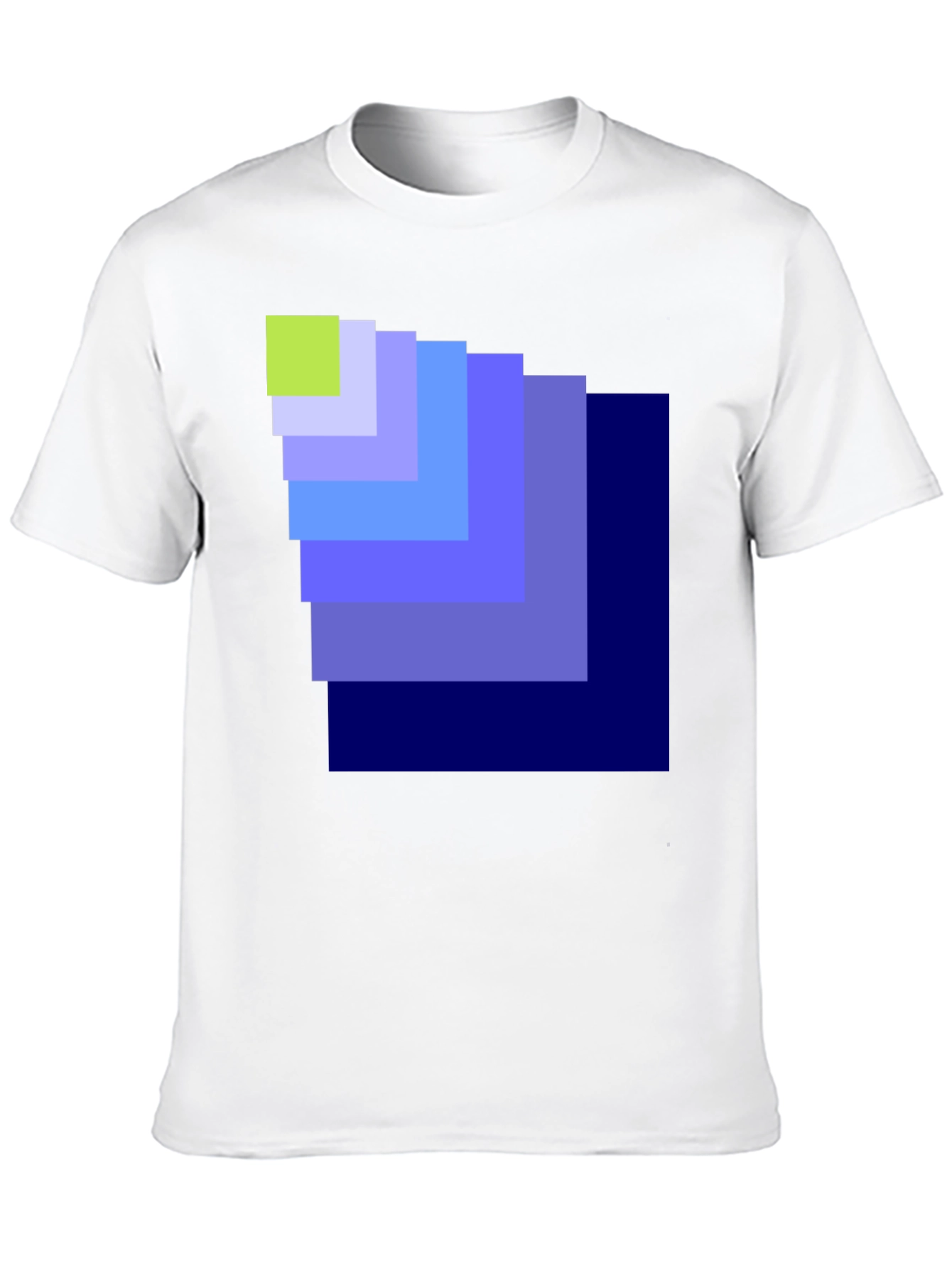 Geometric Square Pattern Black T-Shirt