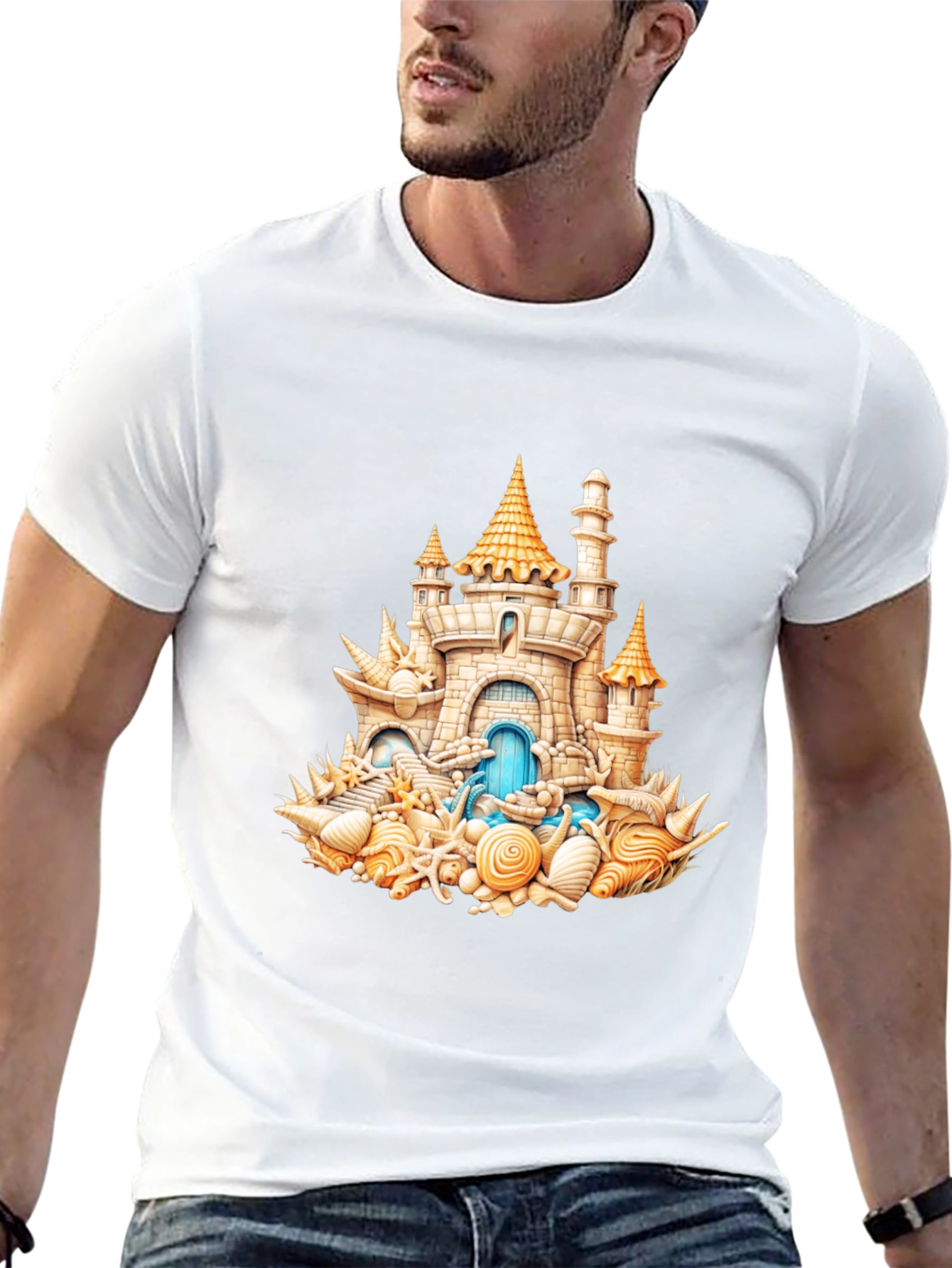 Seashell Castle T-Shirt - Beach Lover Tee