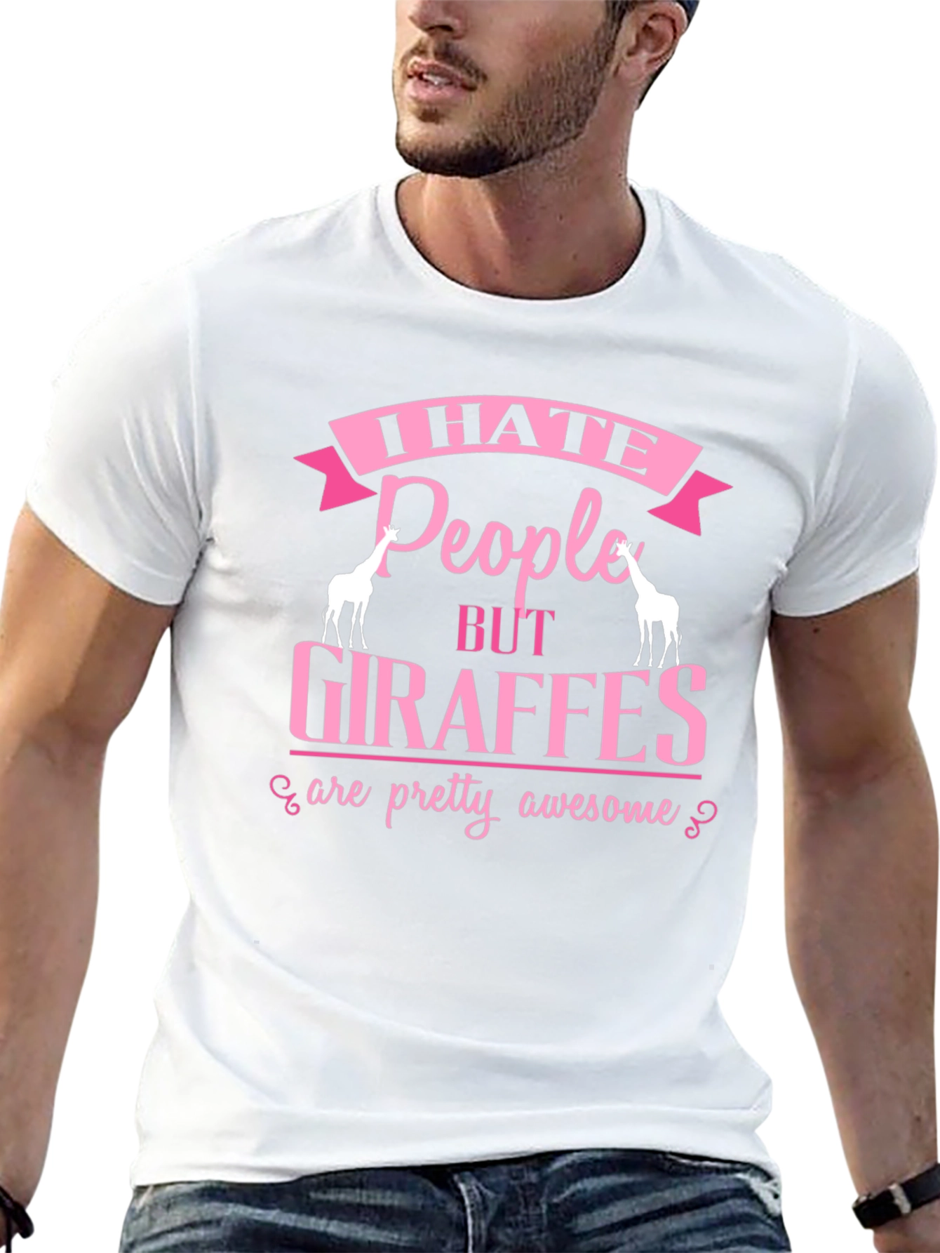 I Hate People But Giraffes Are Awesome T-Shirt
