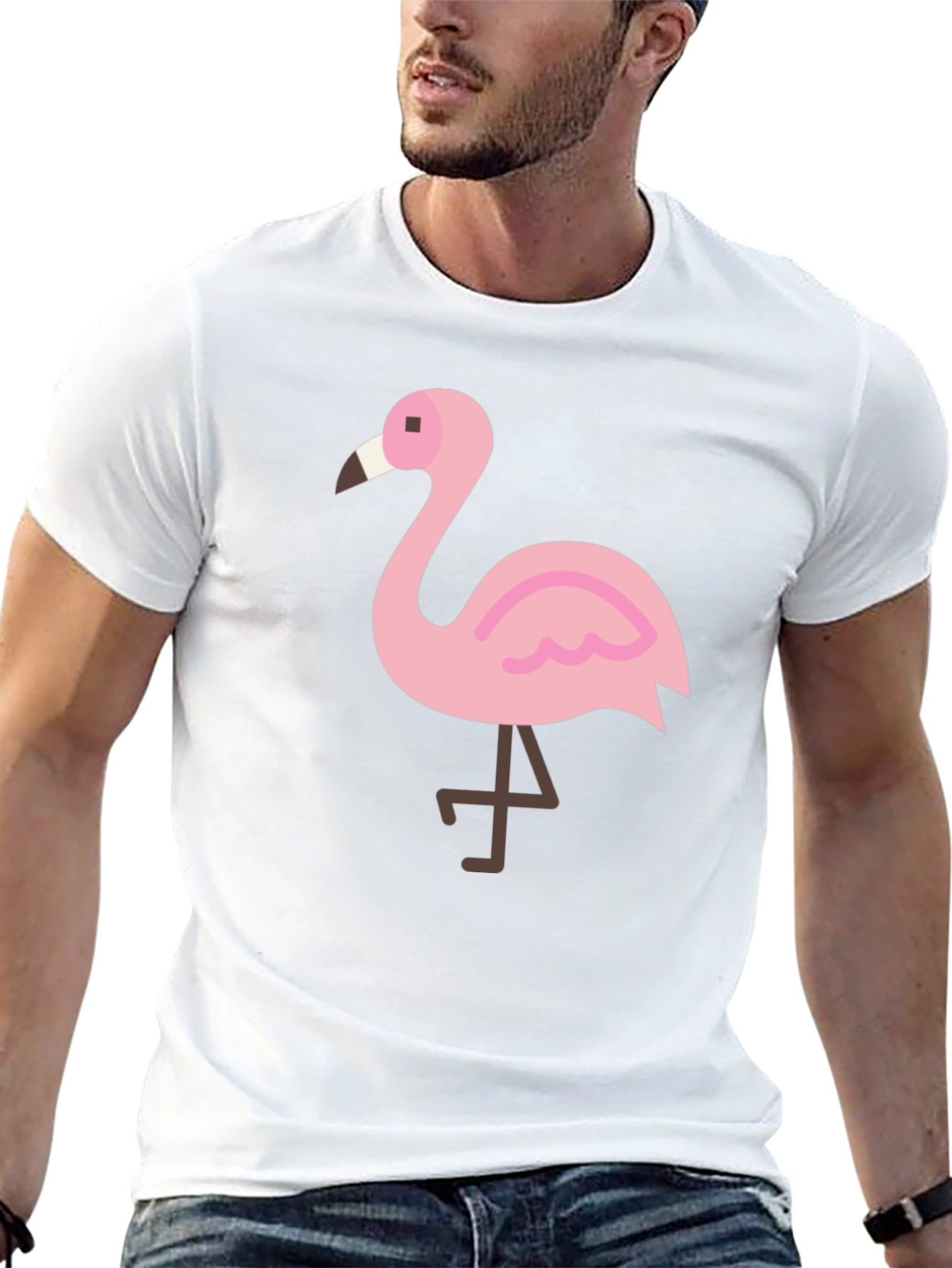 Black Flamingo Graphic Tee - Casual Comfort