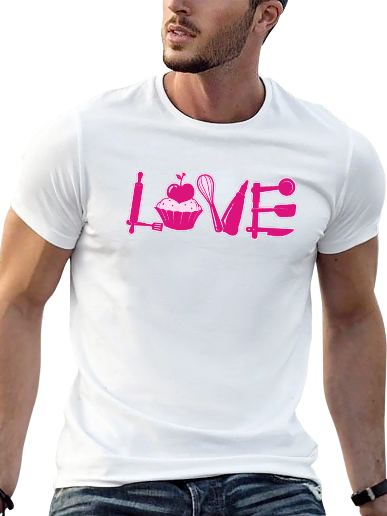Baking Love Graphic T-Shirt - Black