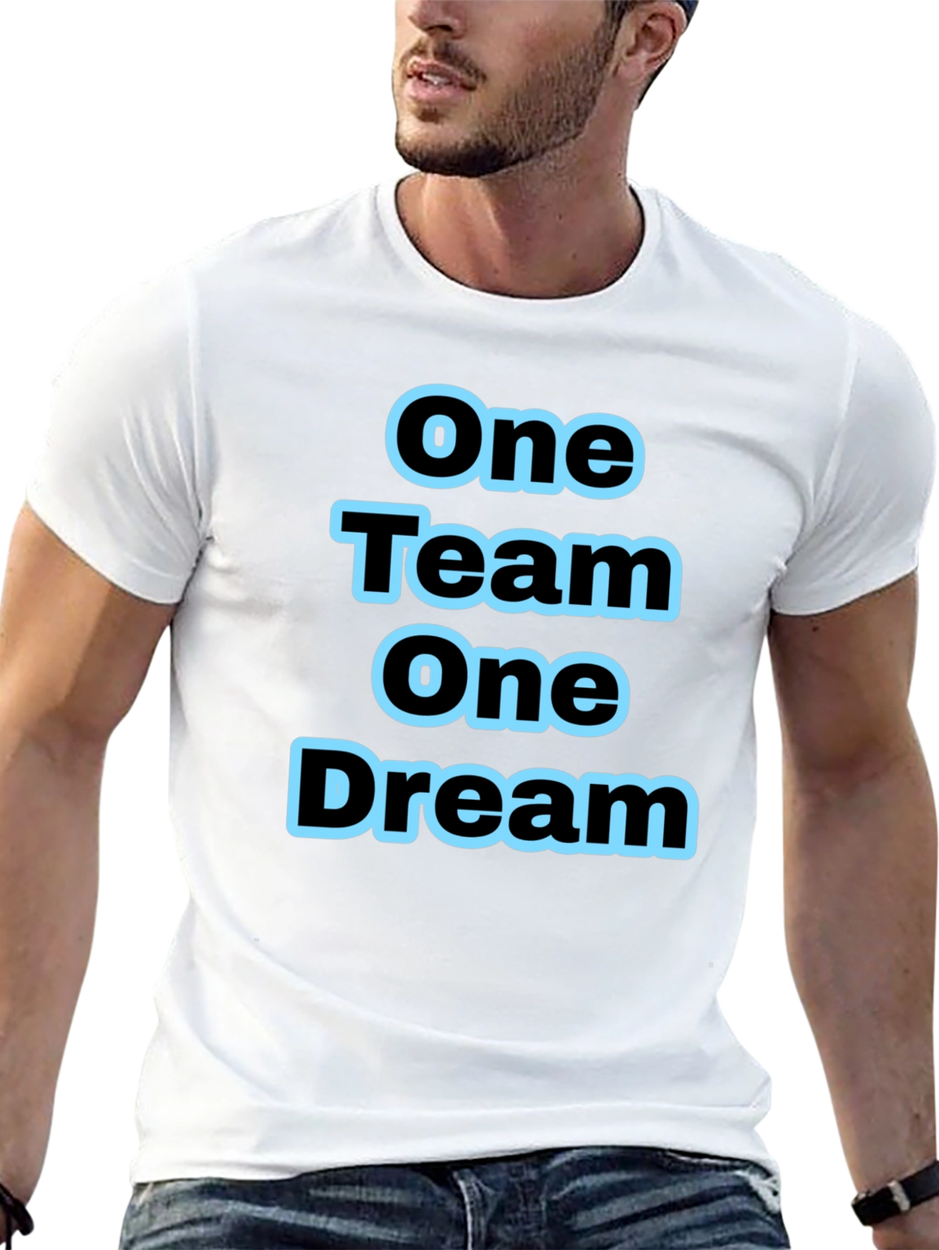 One Team One Dream Black Graphic Tee