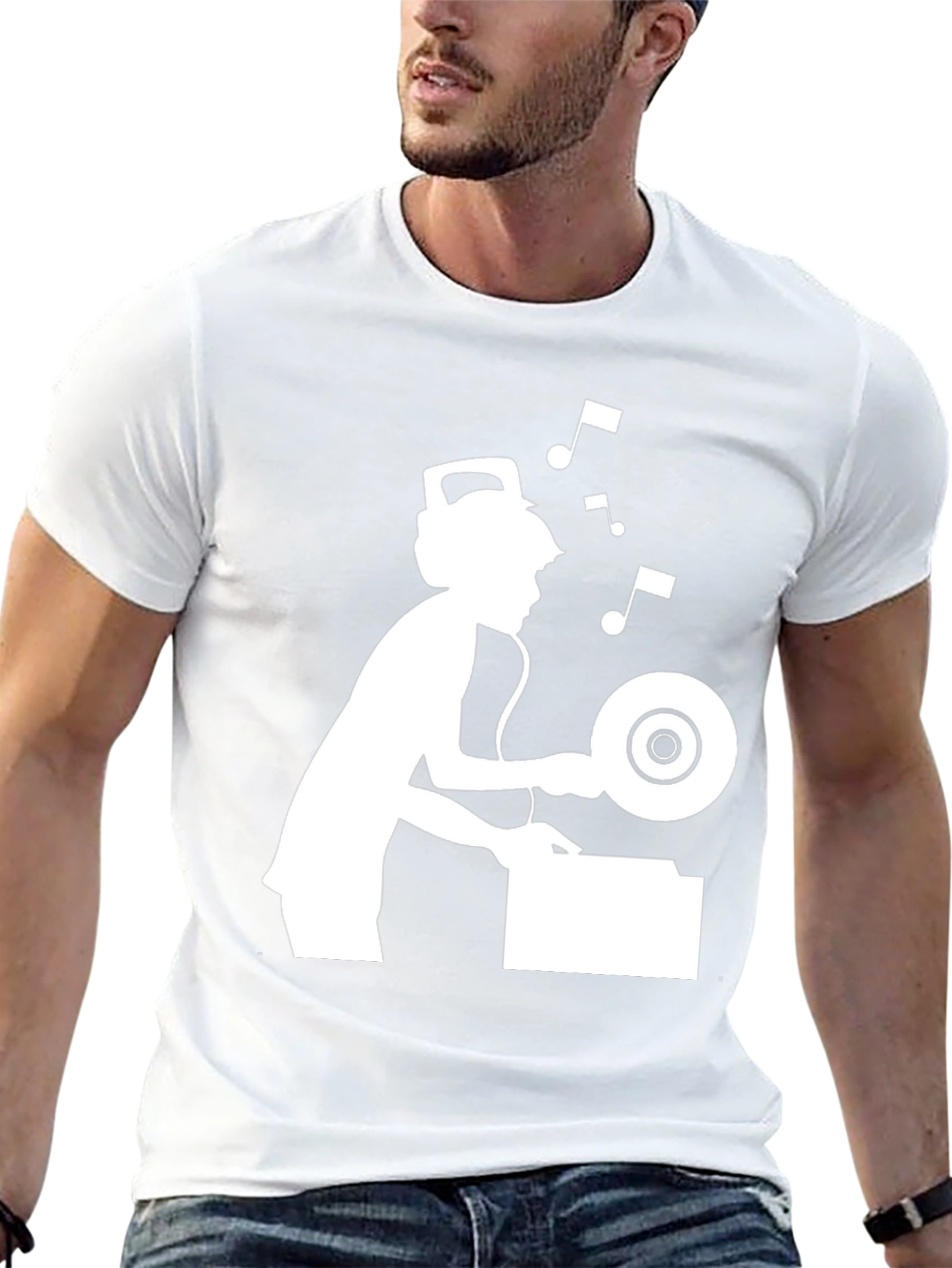 DJ Turntable Graphic T-Shirt - Black