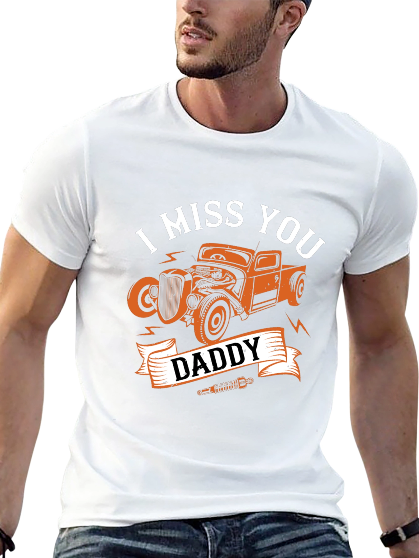 I Miss You Daddy Car Graphic Tee