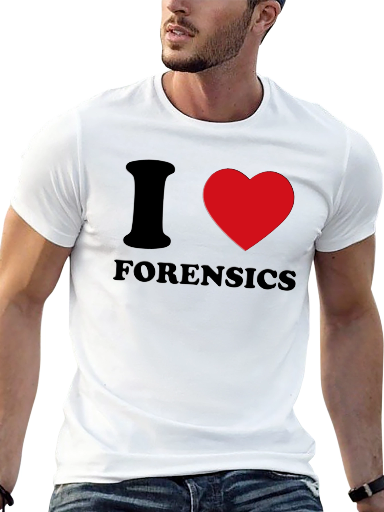 I Heart Forensics Black T-Shirt