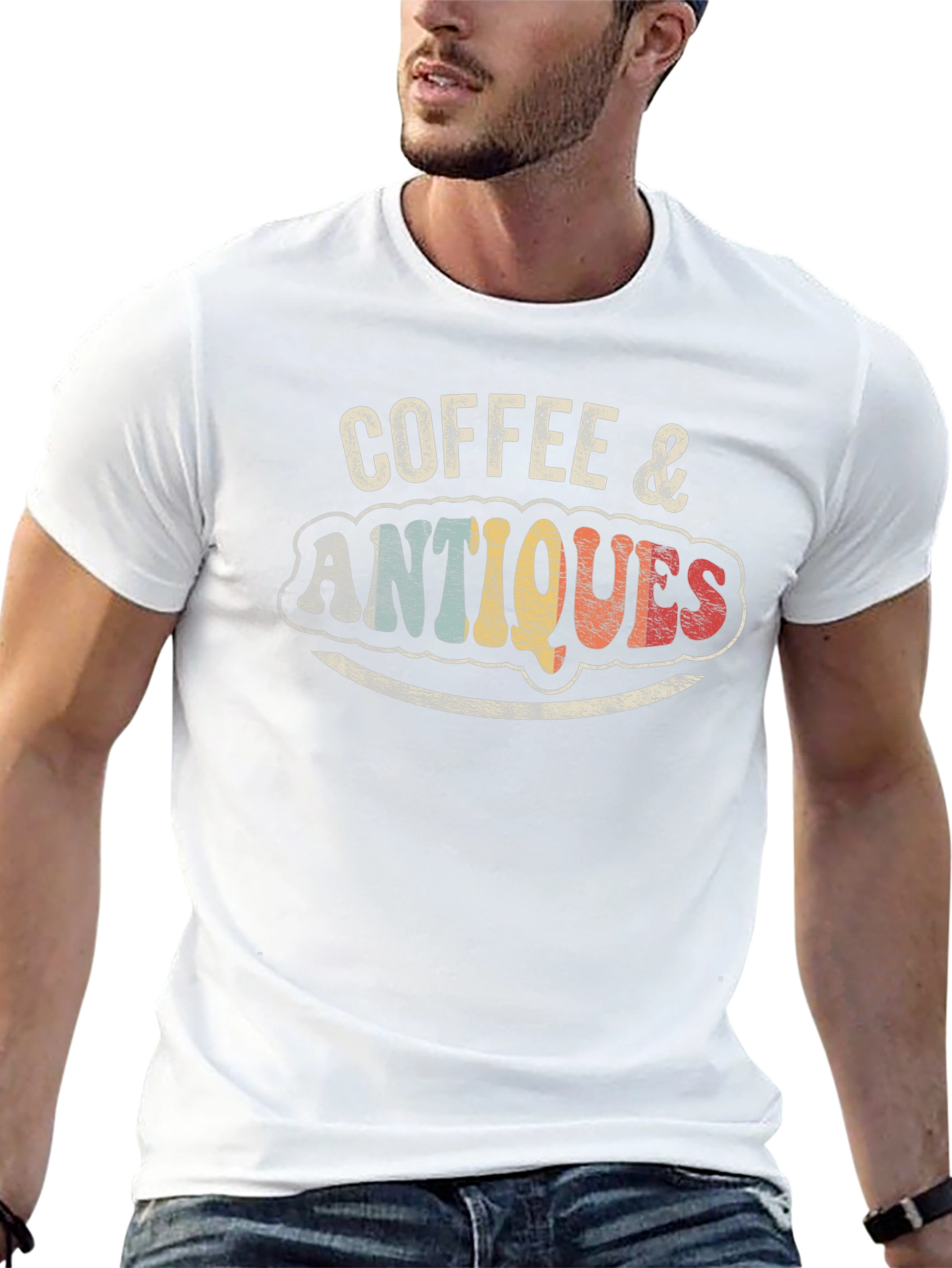 Coffee & Antiques Retro Graphic T-Shirt