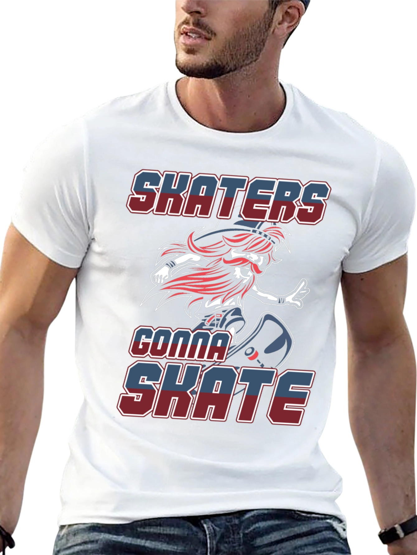 Skaters Gonna Skate Graphic Tee - Cool Design