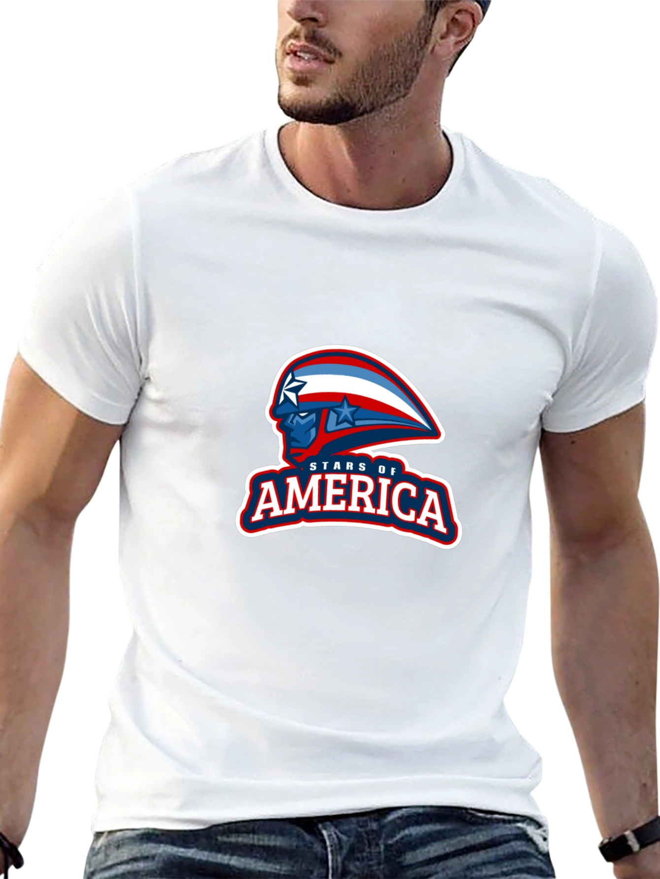 Stars of America Graphic Tee - Patriotic Design
