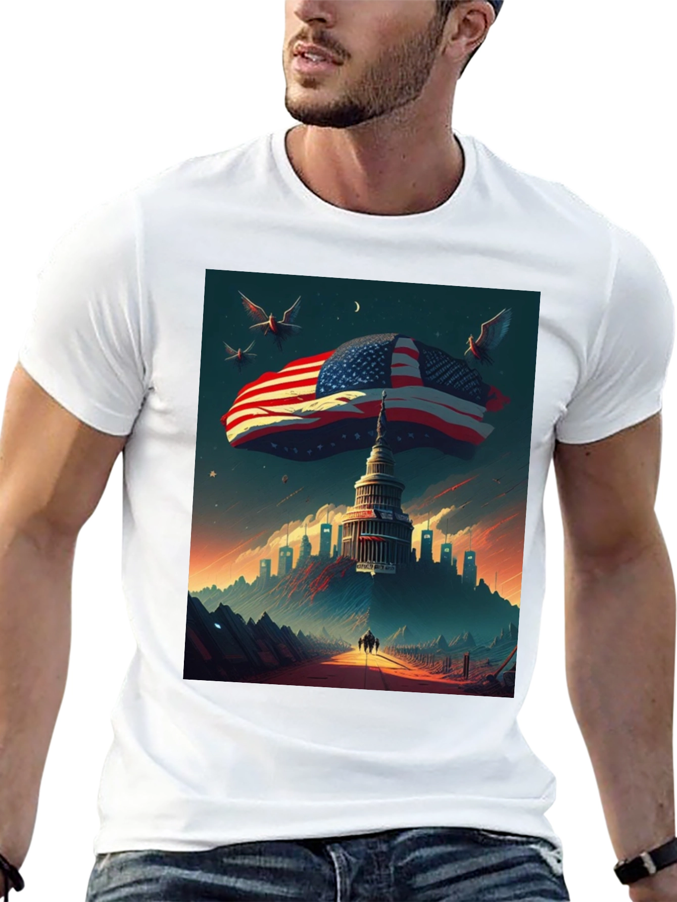 American Flag Capitol T-Shirt