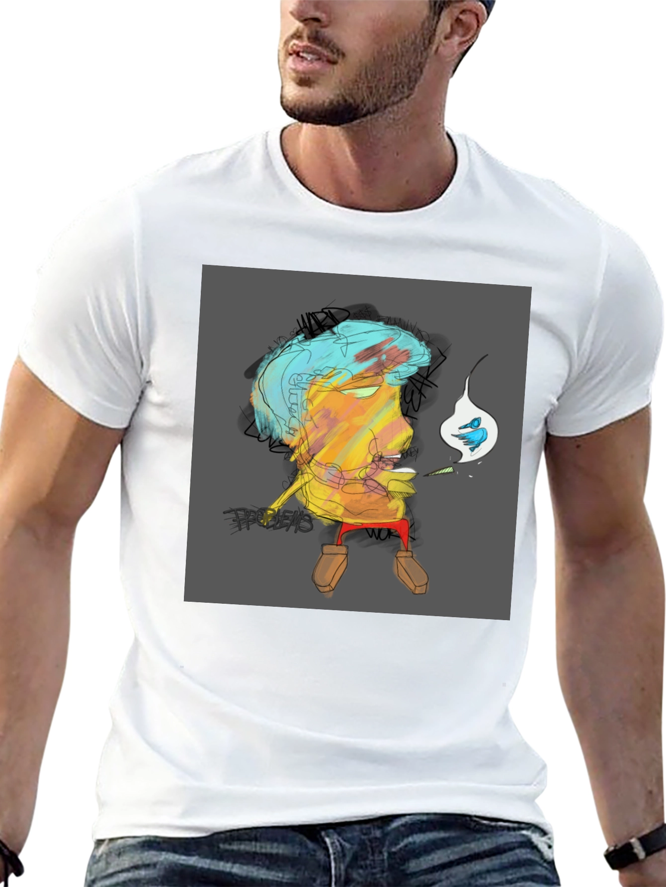 Sketchy Character Graphic Tee