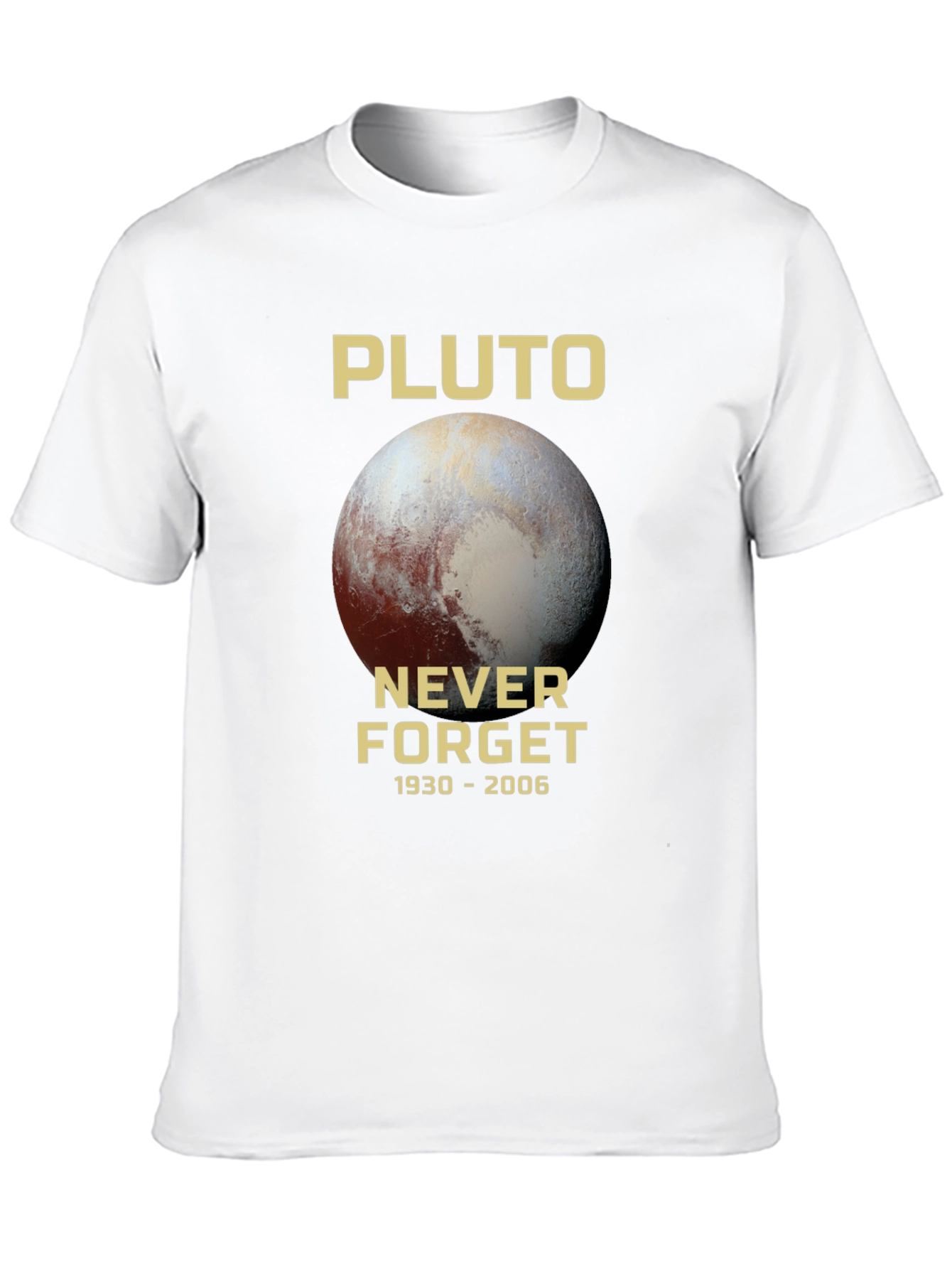 Pluto Never Forget T-Shirt - Retro Space Tee