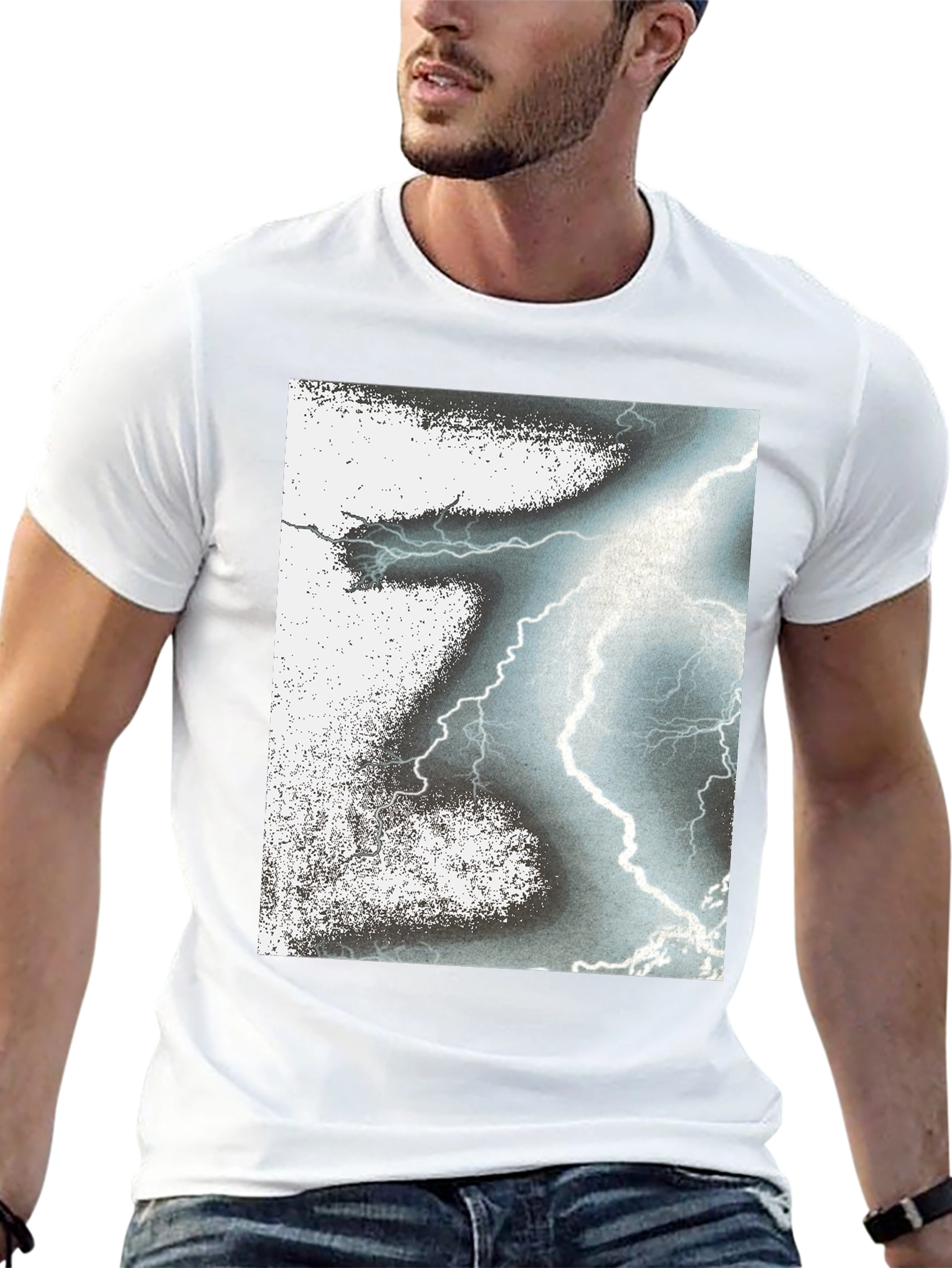 Lightning Bolt Graphic Black T-Shirt