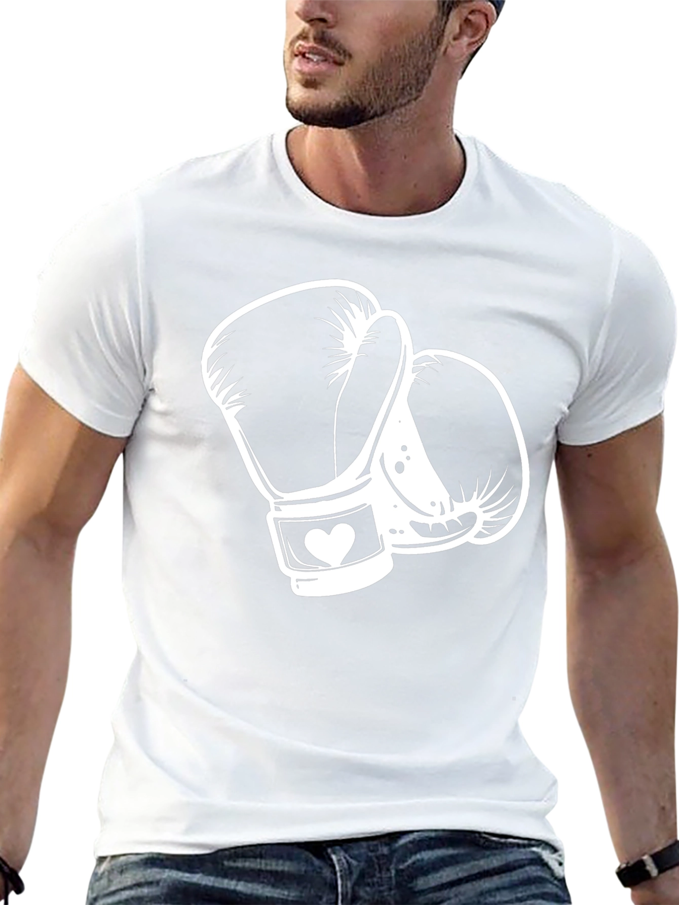 Boxing Glove Heart Graphic T-Shirt