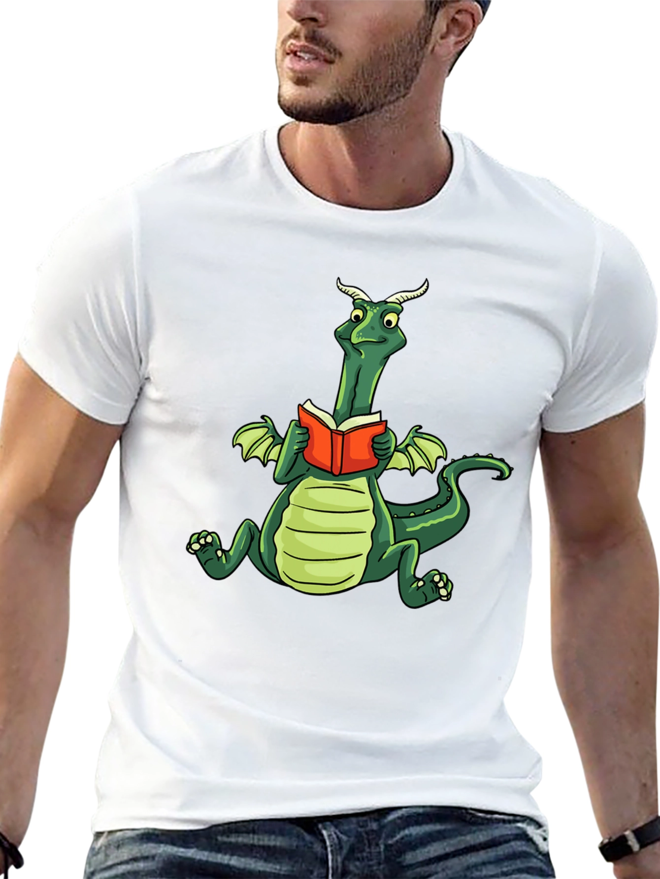 Dragon Reading Book T-Shirt