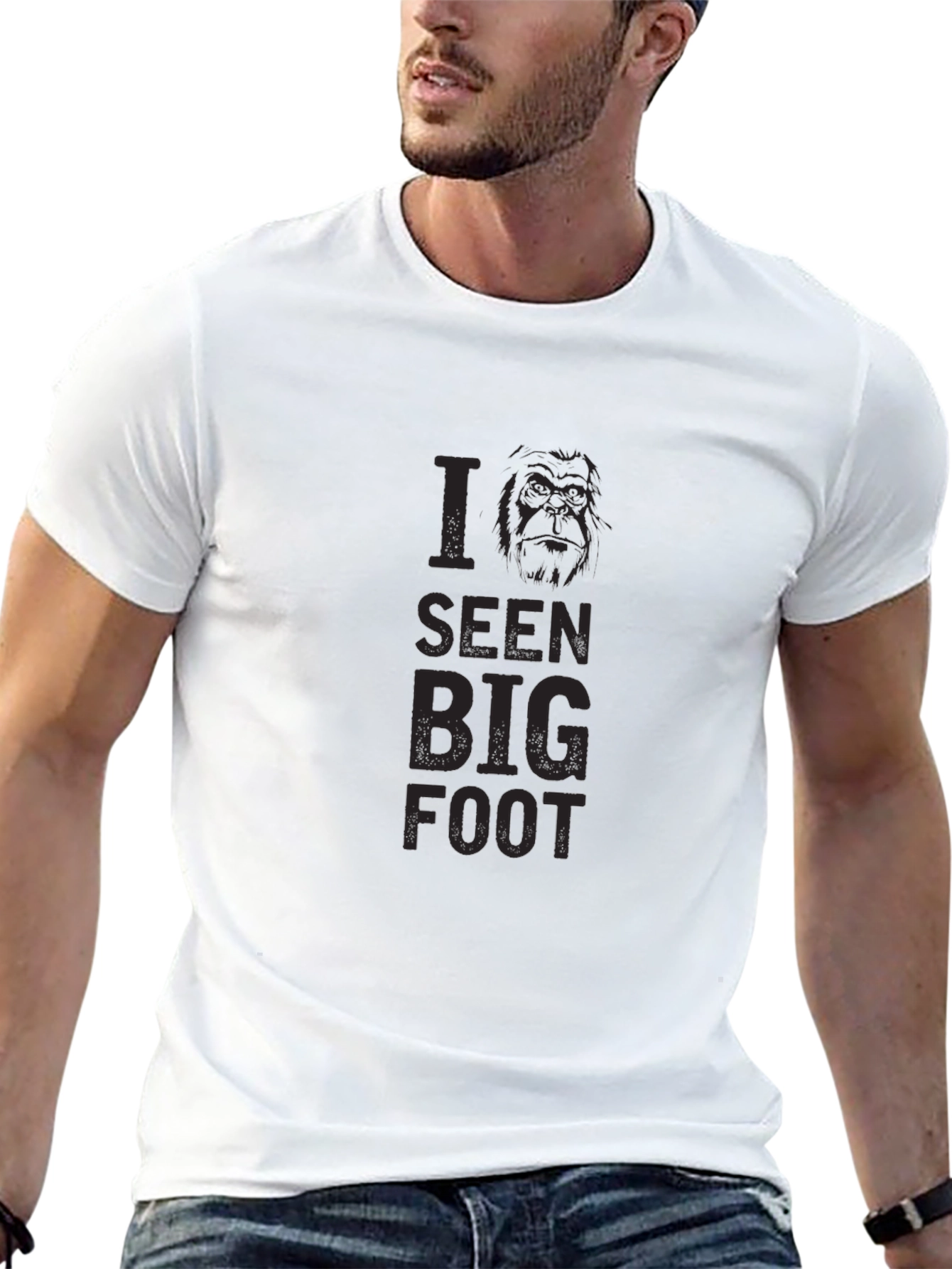 I Seen Bigfoot Graphic T-Shirt - Novelty Tee