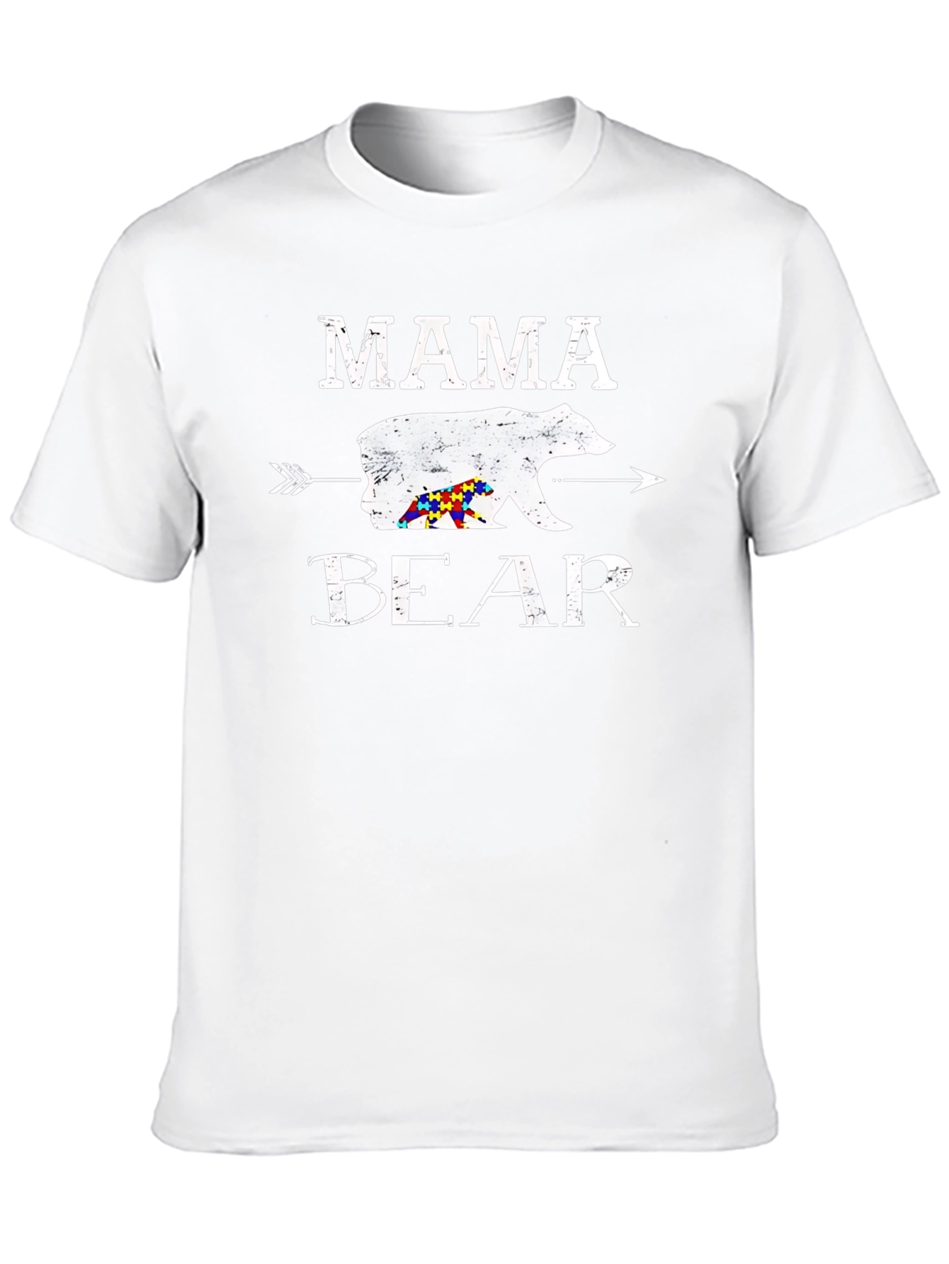 Mama Bear Autism Awareness T-Shirt - Black