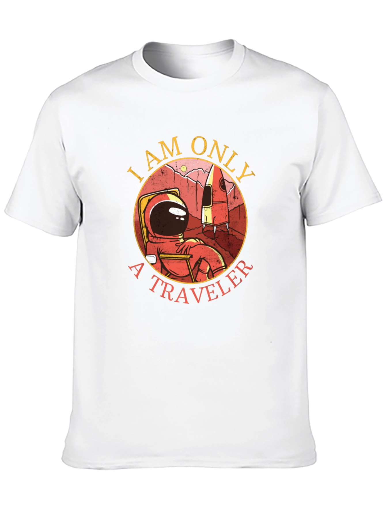 I Am Only A Traveler Black T-Shirt