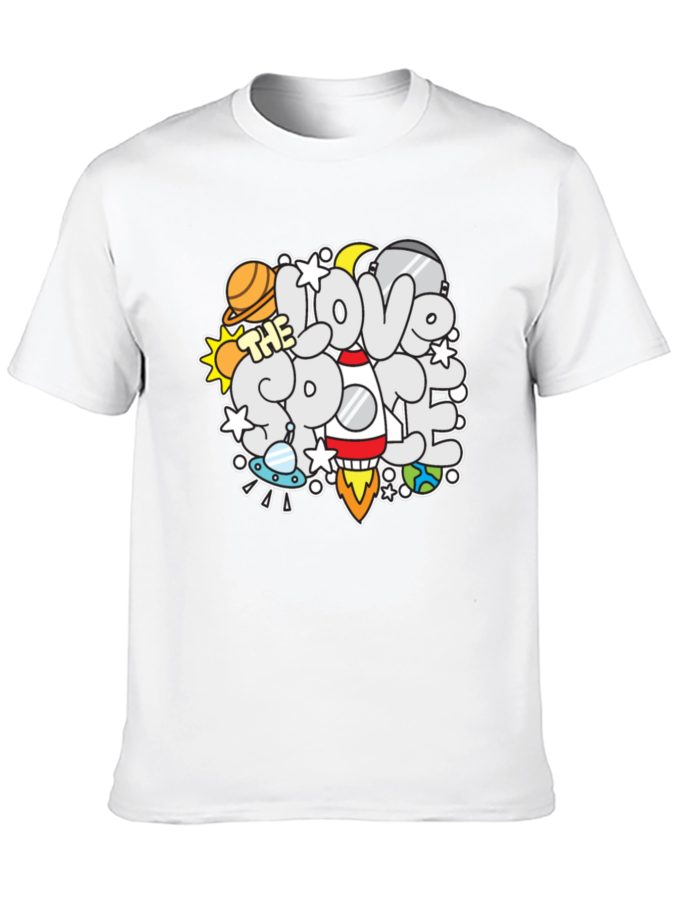 I Love the Space T-Shirt: Planet Rocket Graphic Tee