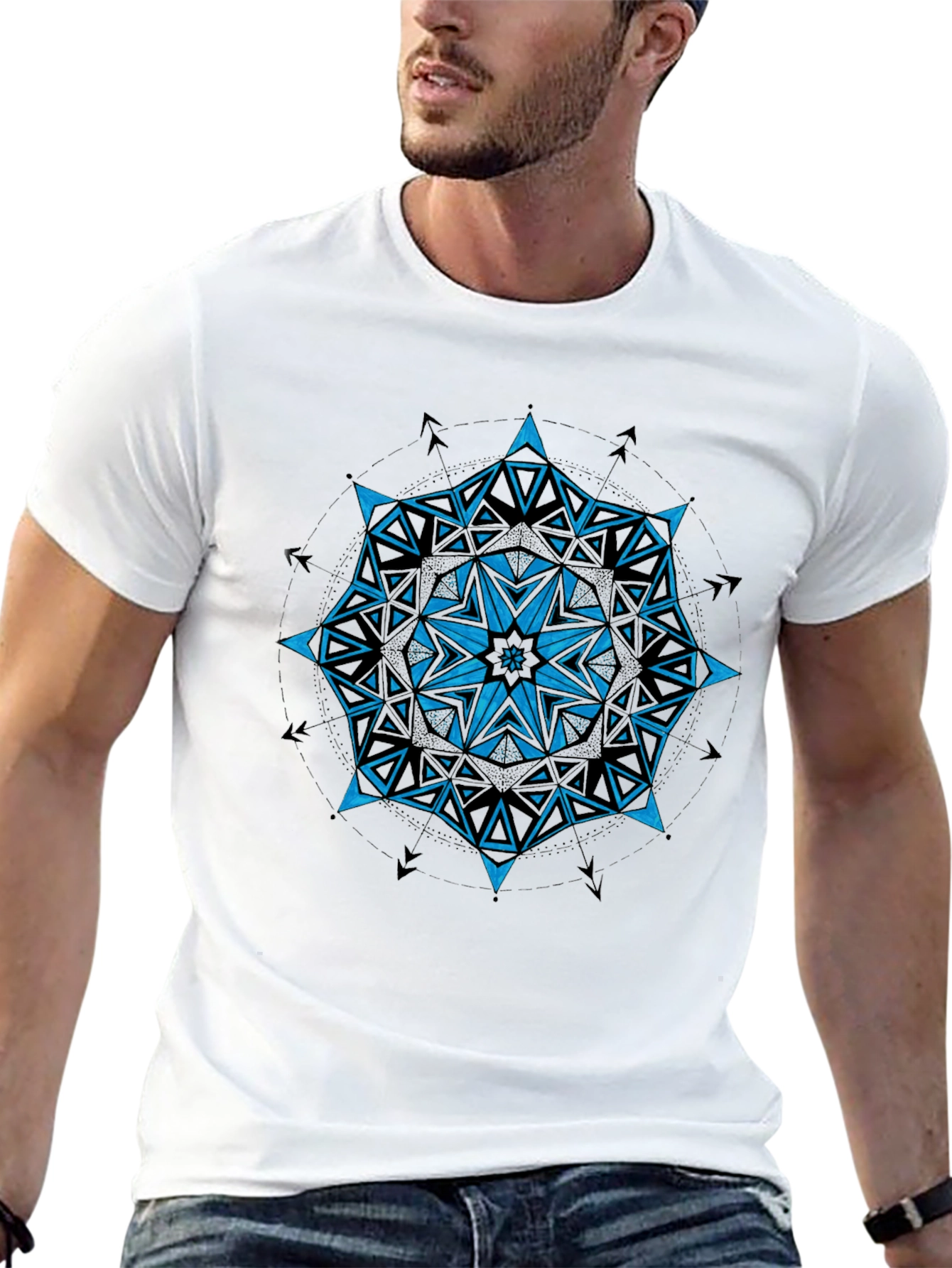 Geometric Mandala Graphic Print T-Shirt