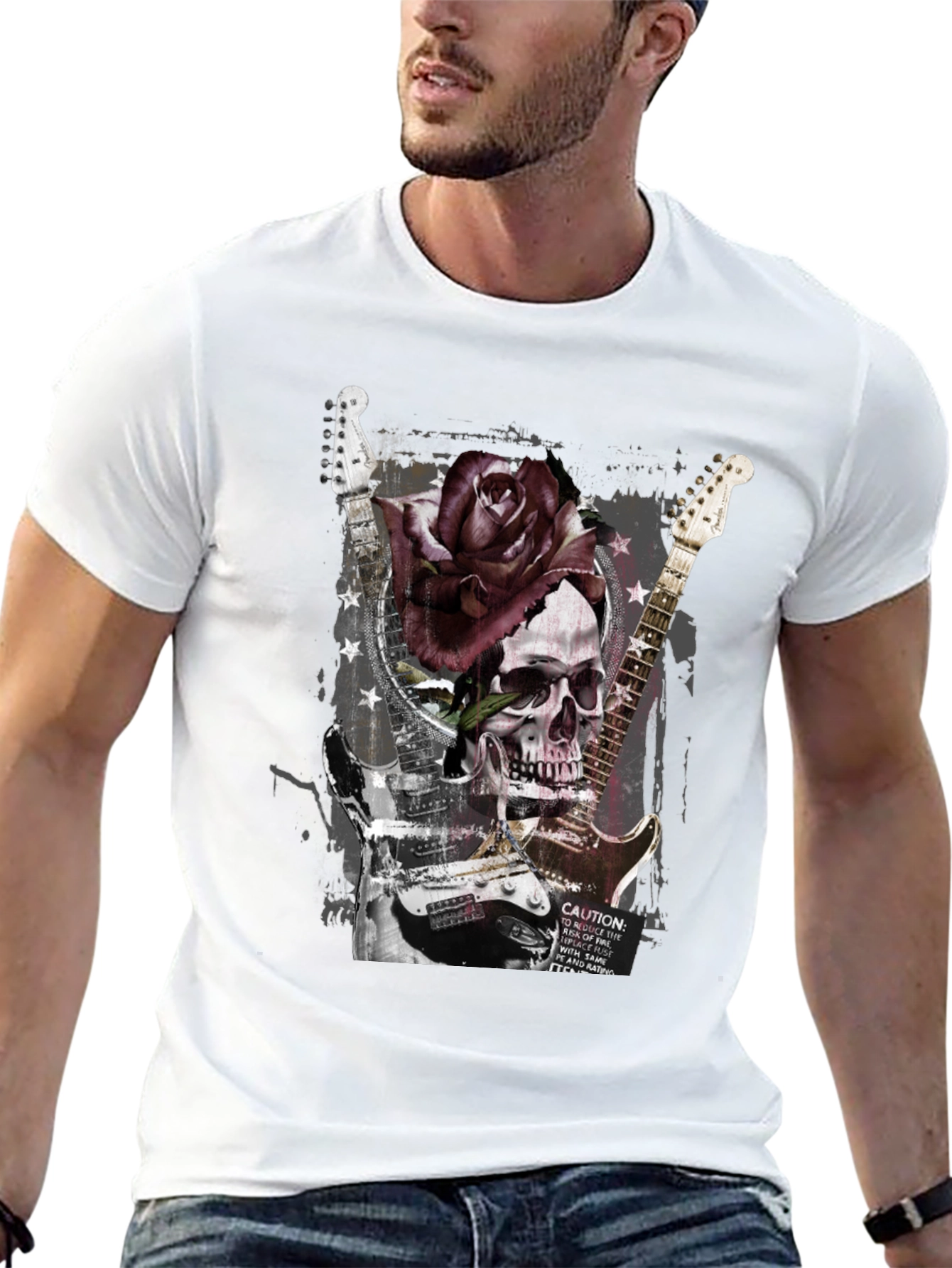 Skull & Rose Graphic T-Shirt