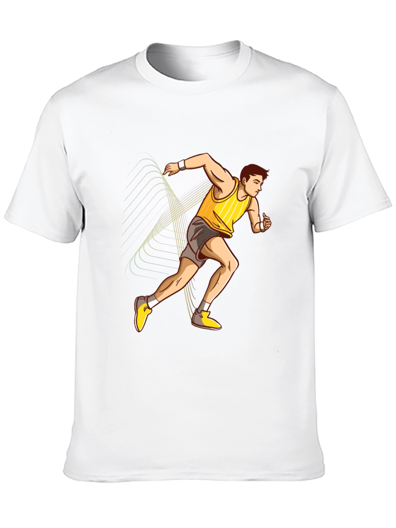 Runner Graphic Print Black T-Shirt