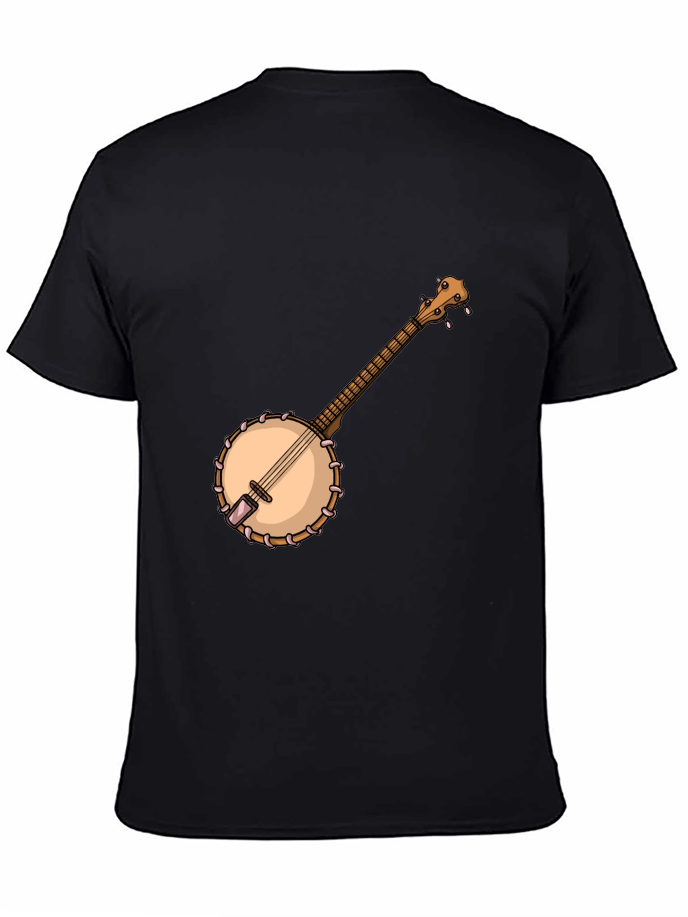 Banjo Graphic Tee - Black Cotton T-Shirt