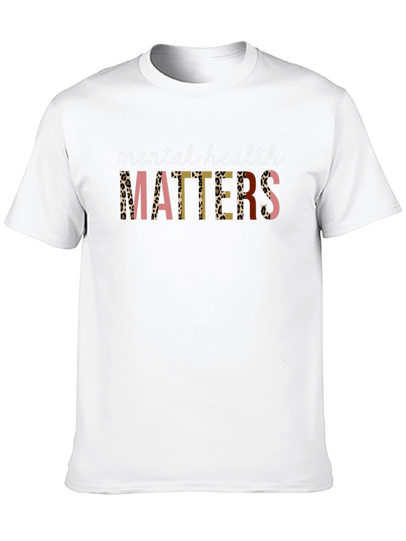 Mental Health Matters Leopard Print Graphic Tee