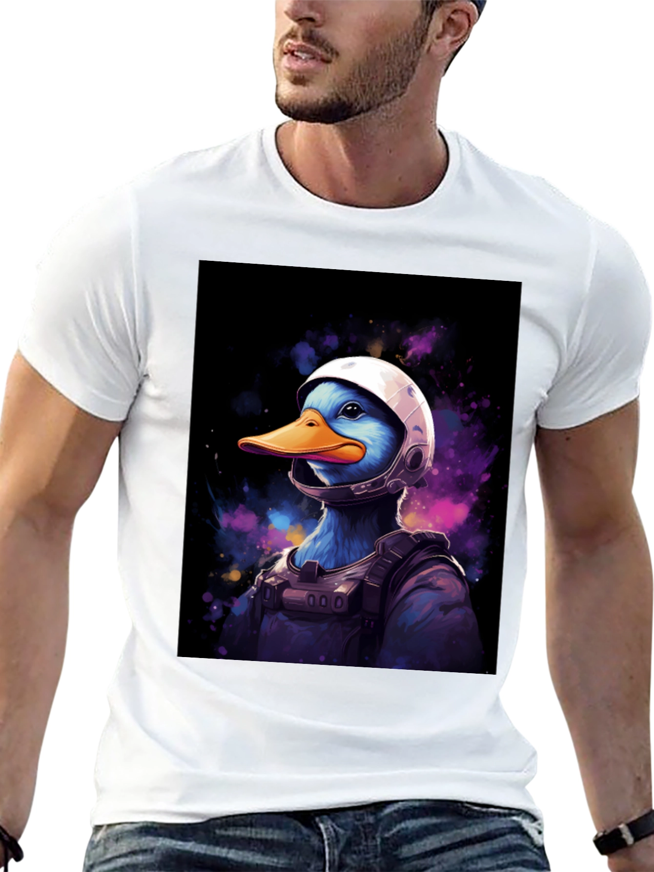 Astronaut Duck Graphic Tee - Unique Streetwear