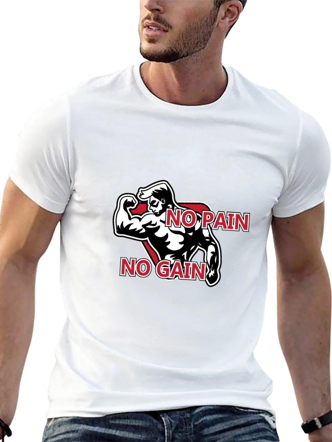 No Pain No Gain T-Shirt - Mens Fitness Tee