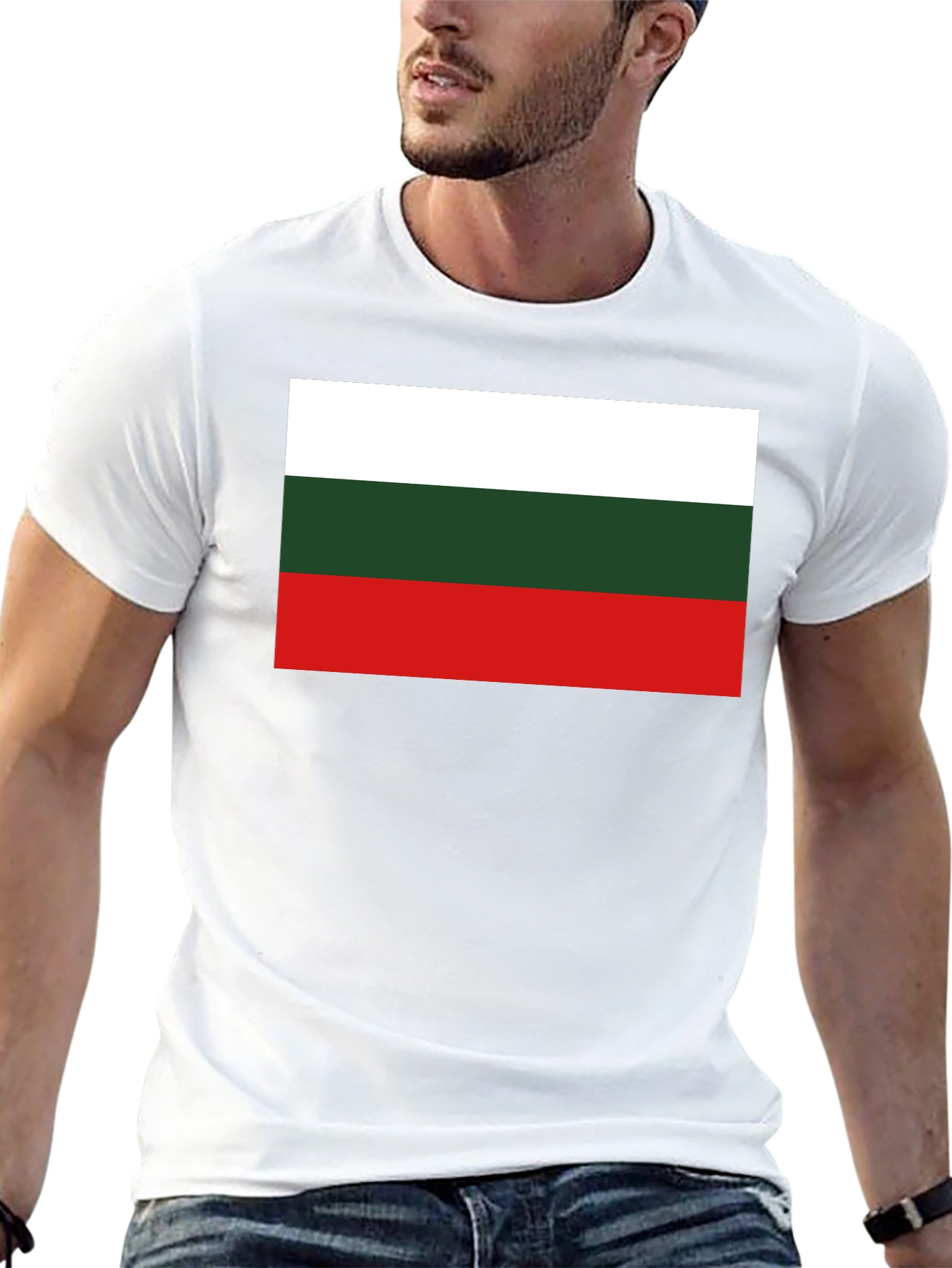 Bulgaria Flag T-Shirt - Black Cotton Tee