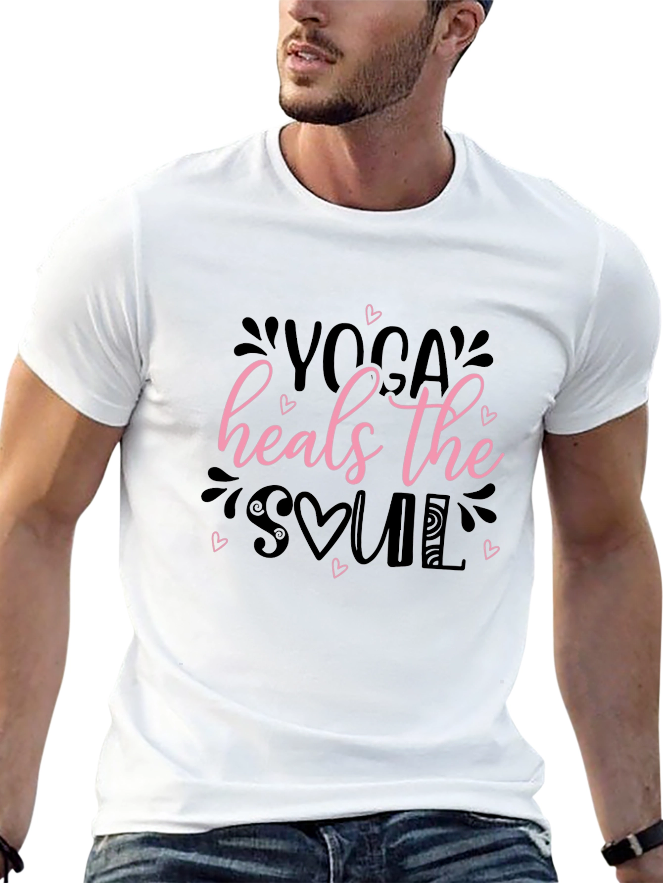 Yoga Heals the Soul Black T-Shirt
