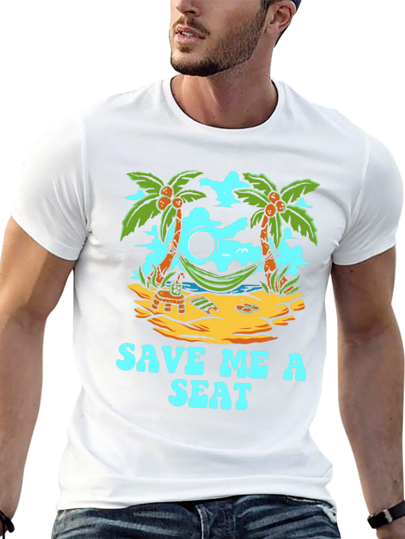 Tropical Beach Save Me a Seat T-Shirt