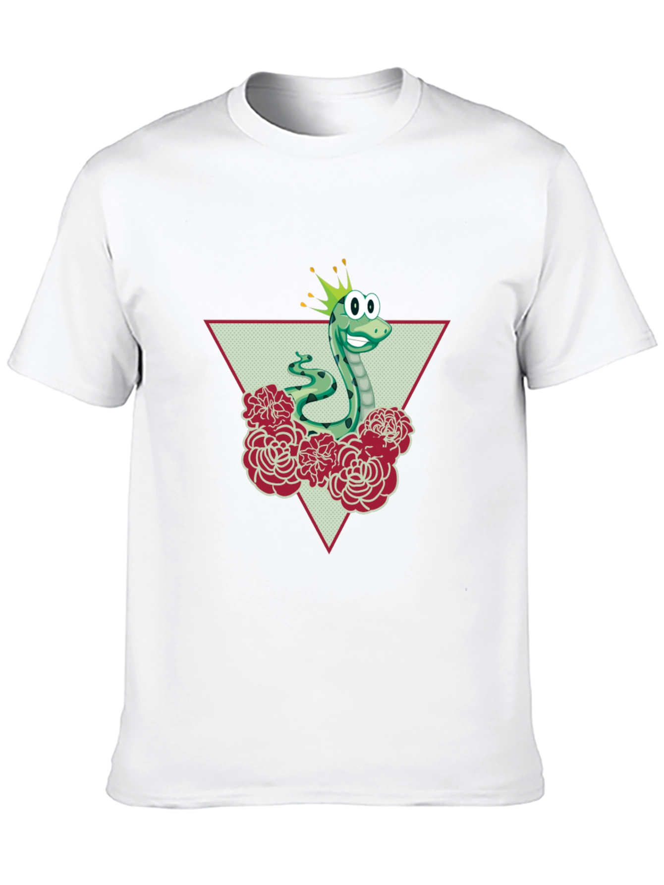 Funny Snake Prince Graphic Tee - Black