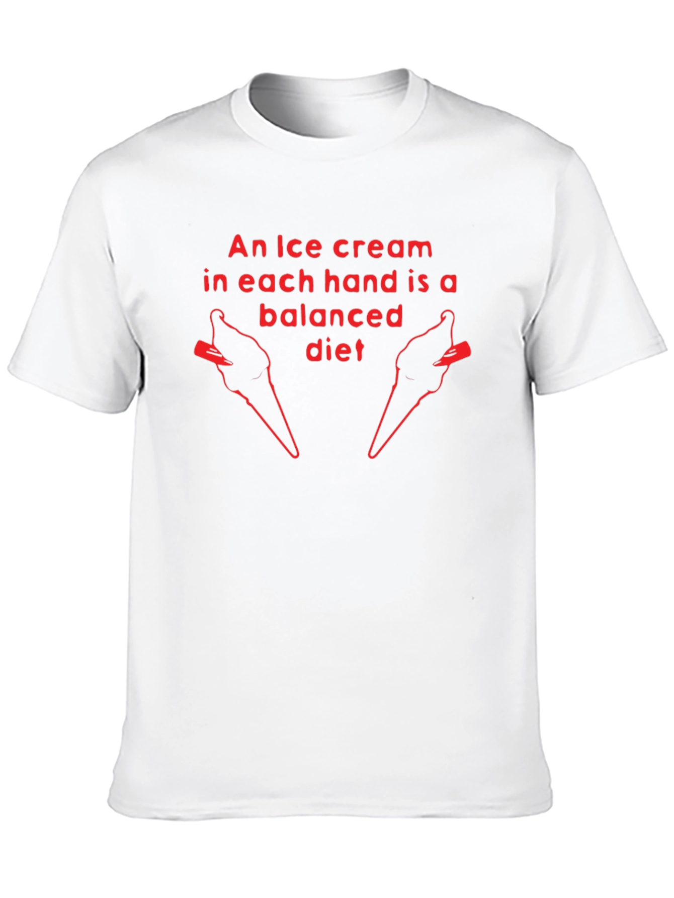 Ice Cream Balanced Diet Graphic T-Shirt
