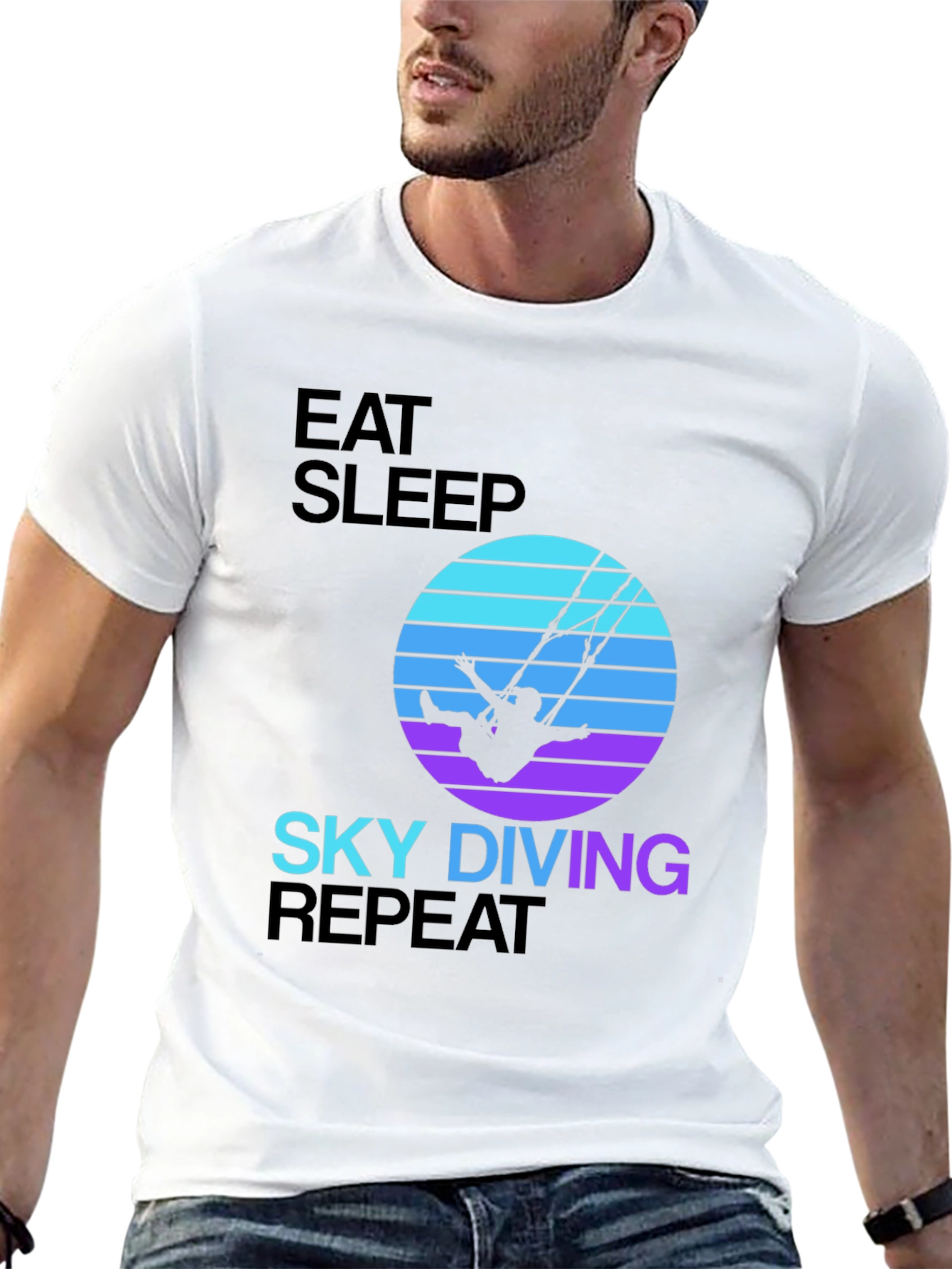 Eat Sleep Sky Diving Repeat T-Shirt