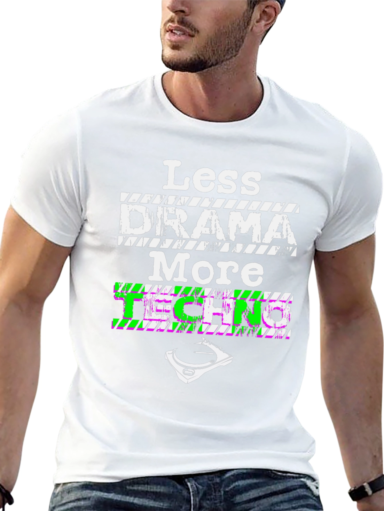 Less Drama More Techno Graphic Tee