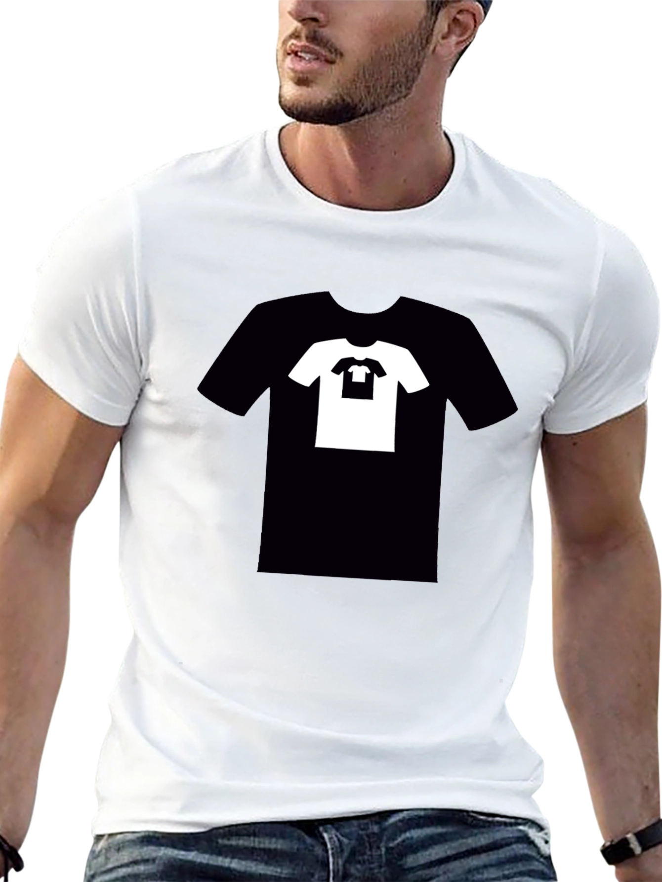 Recursive Tee: Black T-Shirt with T-Shirt Graphic