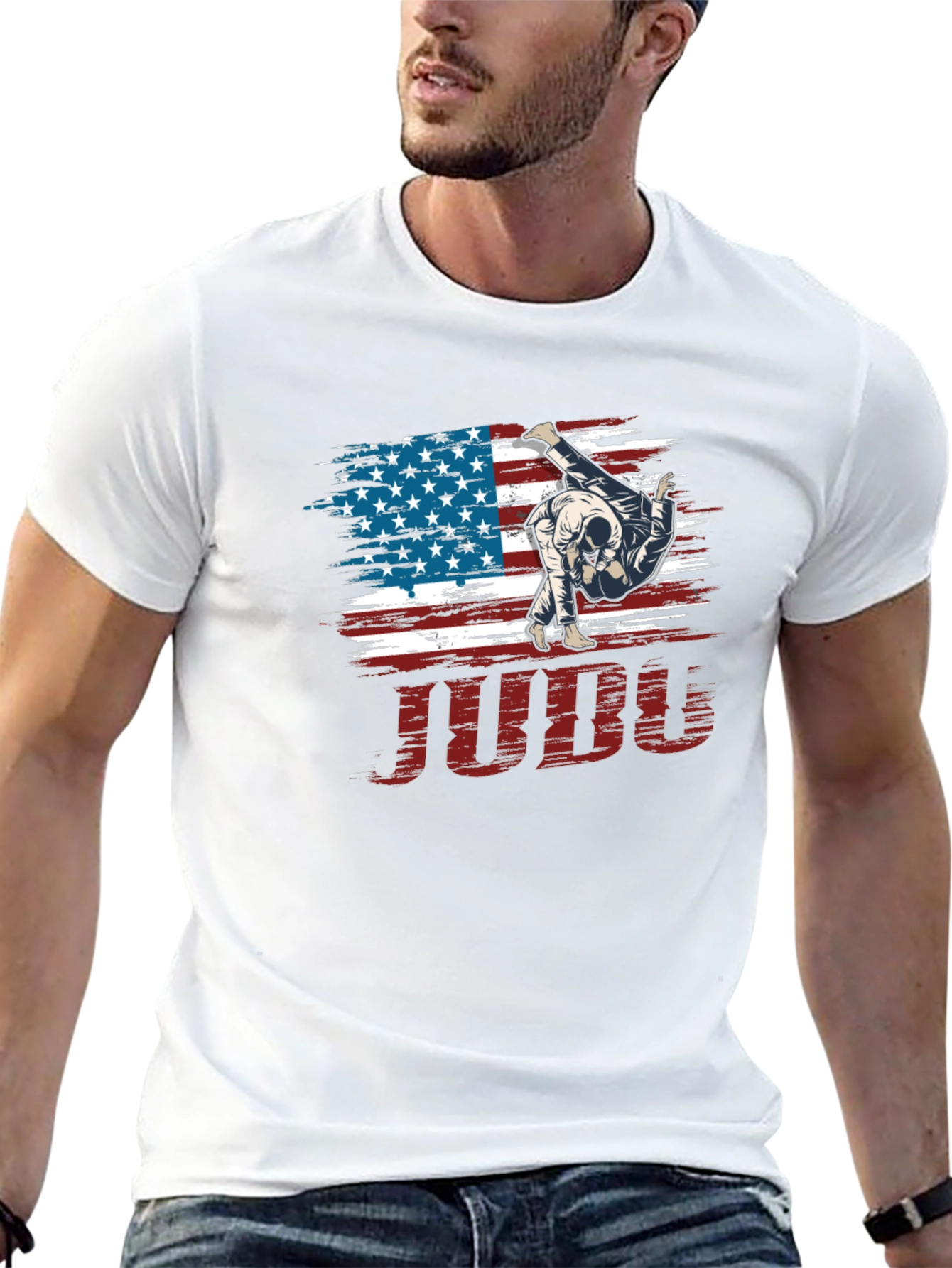 USA Judo T-Shirt Patriotic Martial Arts Tee