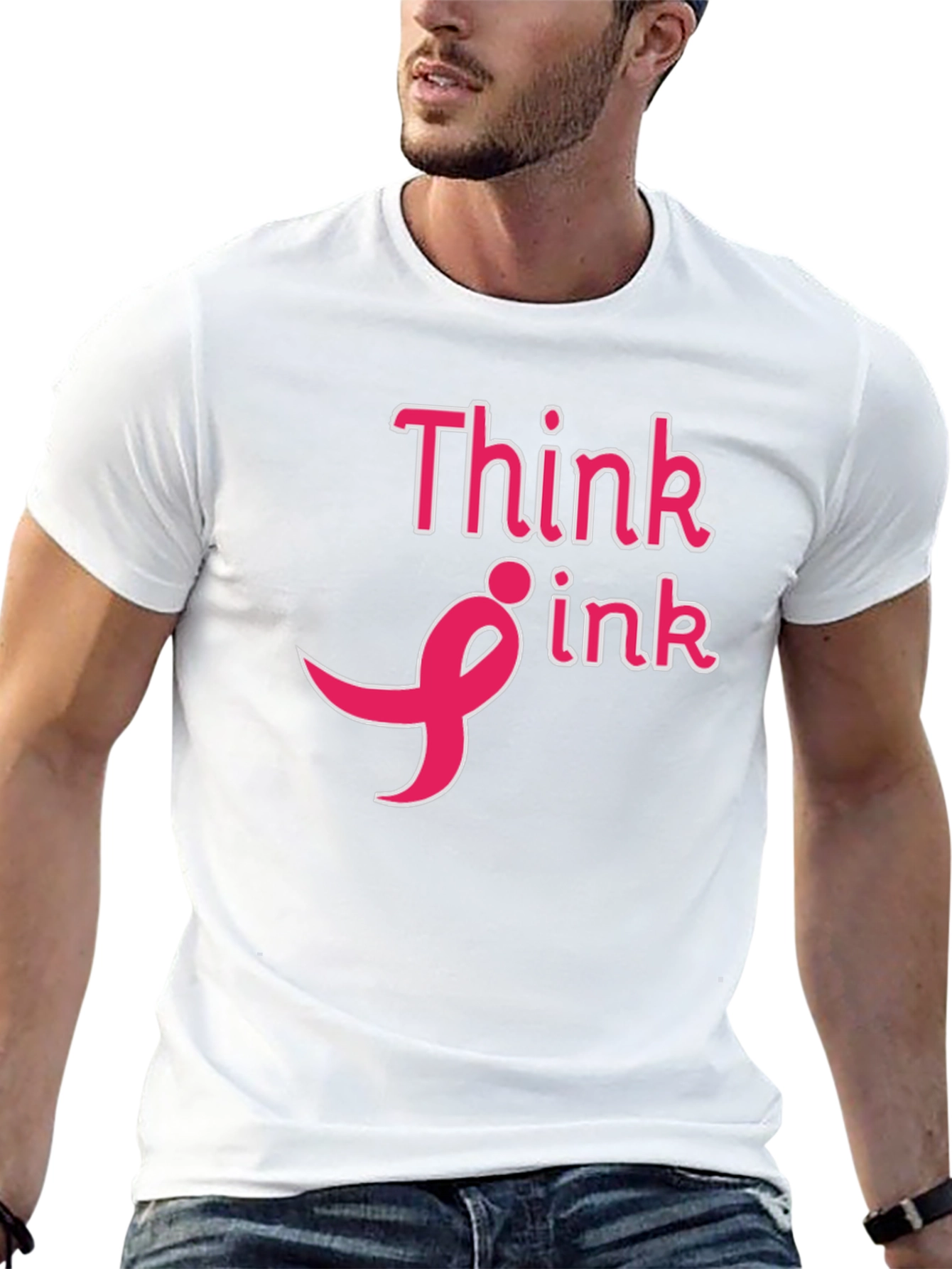 Think Pink Breast Cancer Awareness T-Shirt