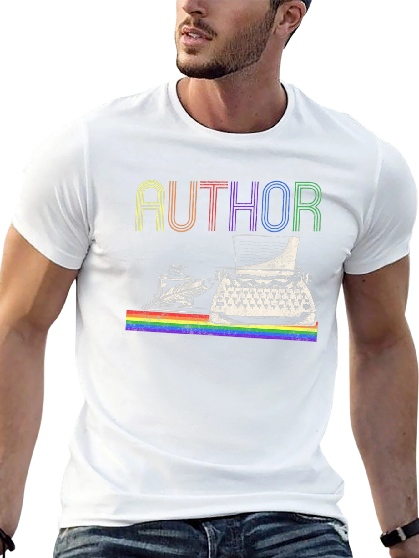 Author LGBTQ Pride Rainbow T-Shirt